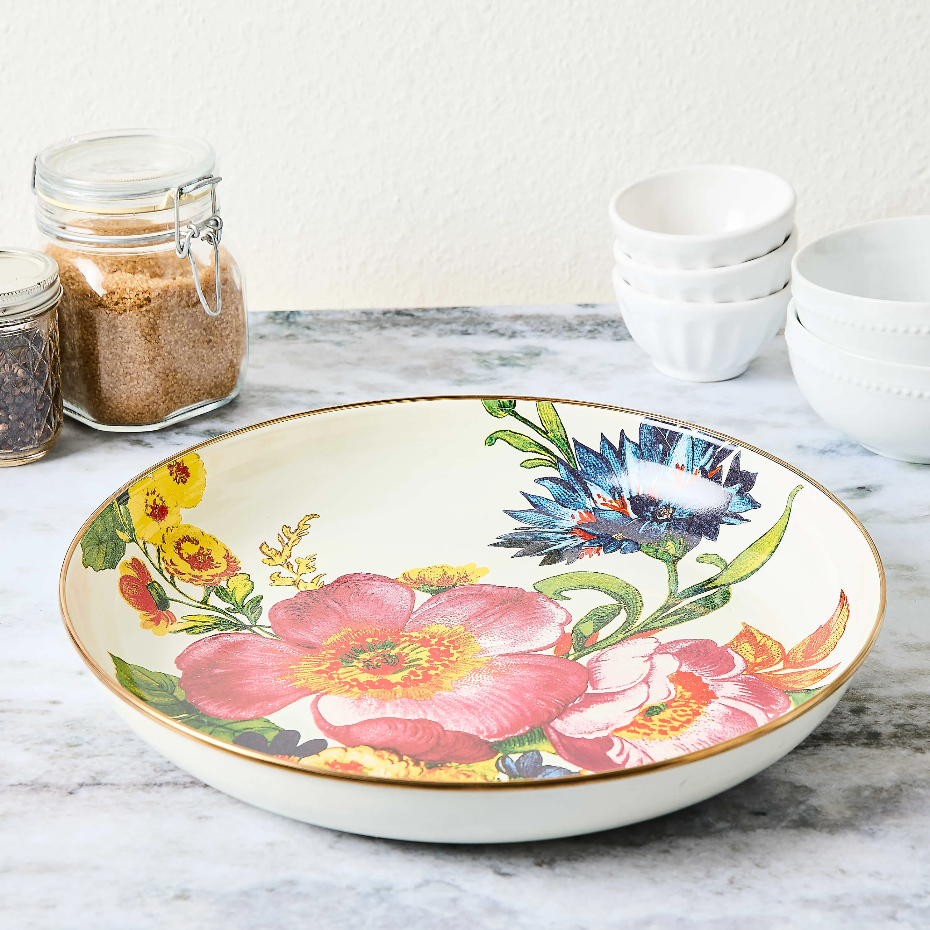 Flower Market Abundant Bowl - White