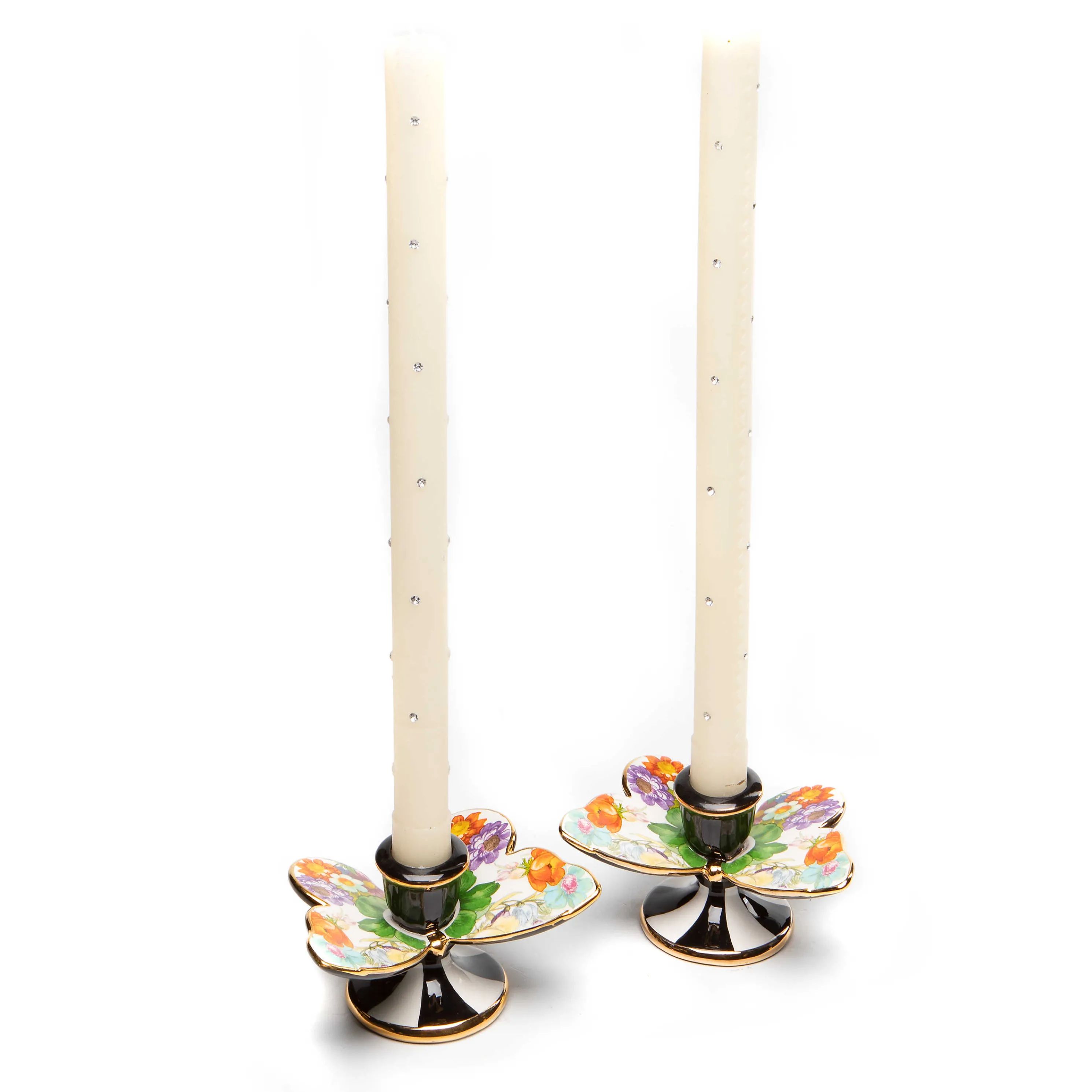 Flower Market Butterfly Candle Holders - Set Of 2