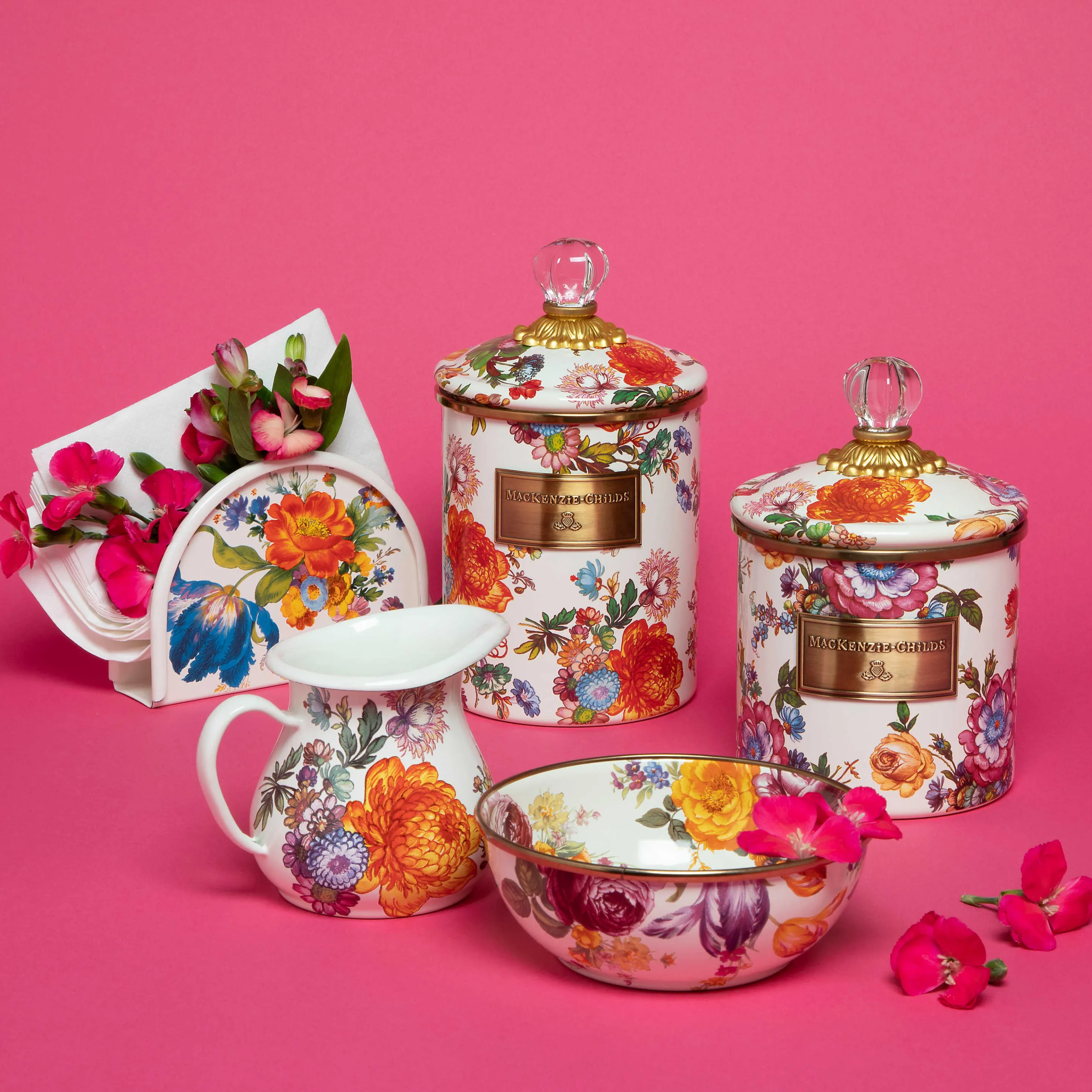 Flower Market Creamer - White