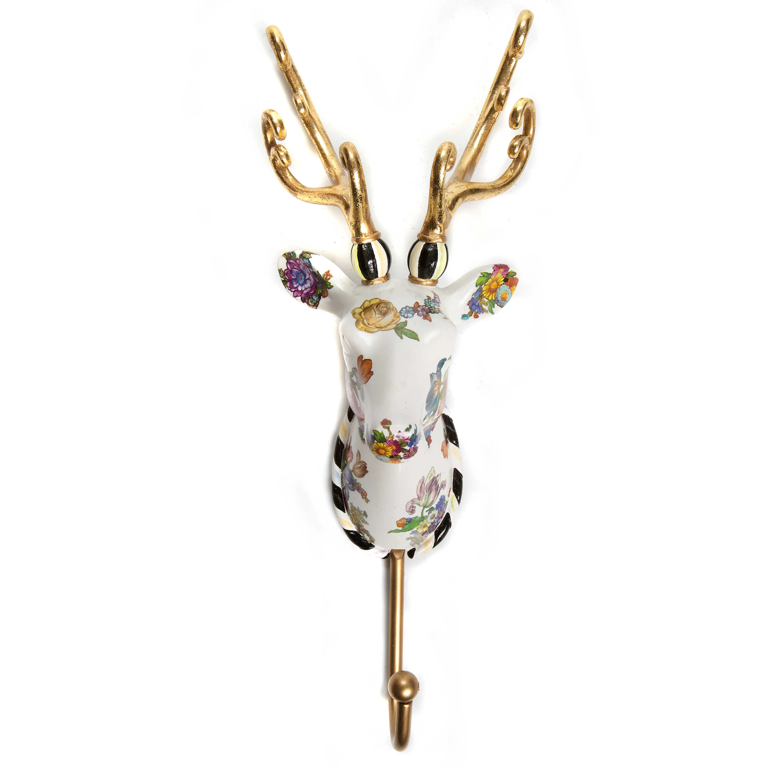 Flower Market Deer Hook - White