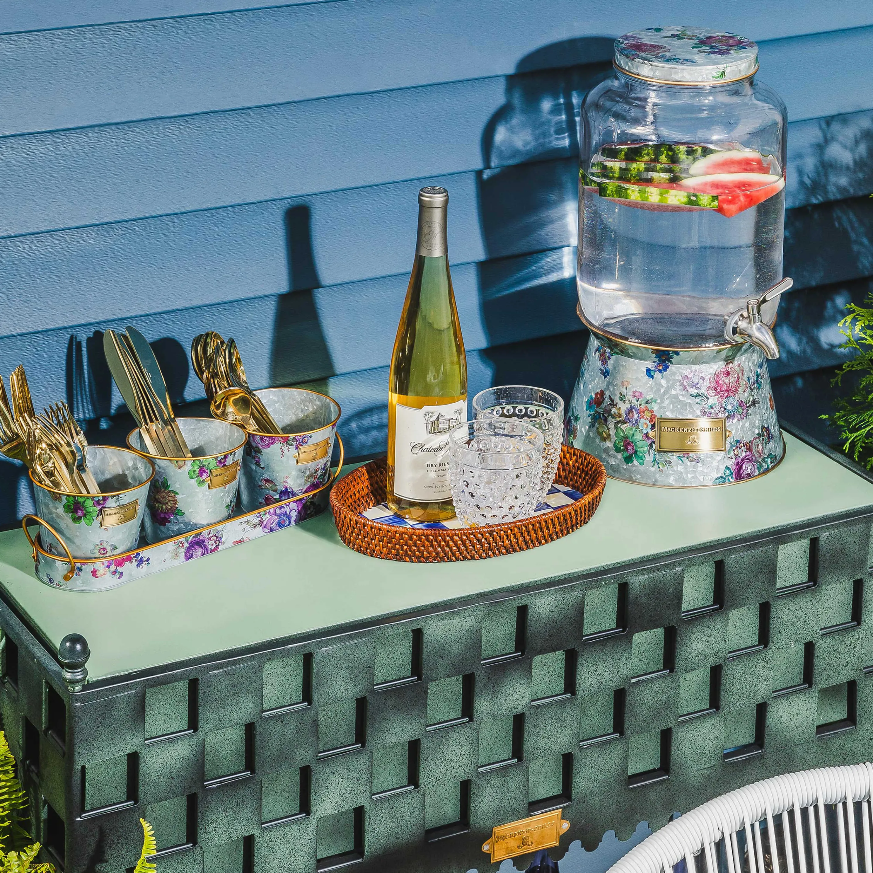 Flower Market Galvanized Beverage Dispenser