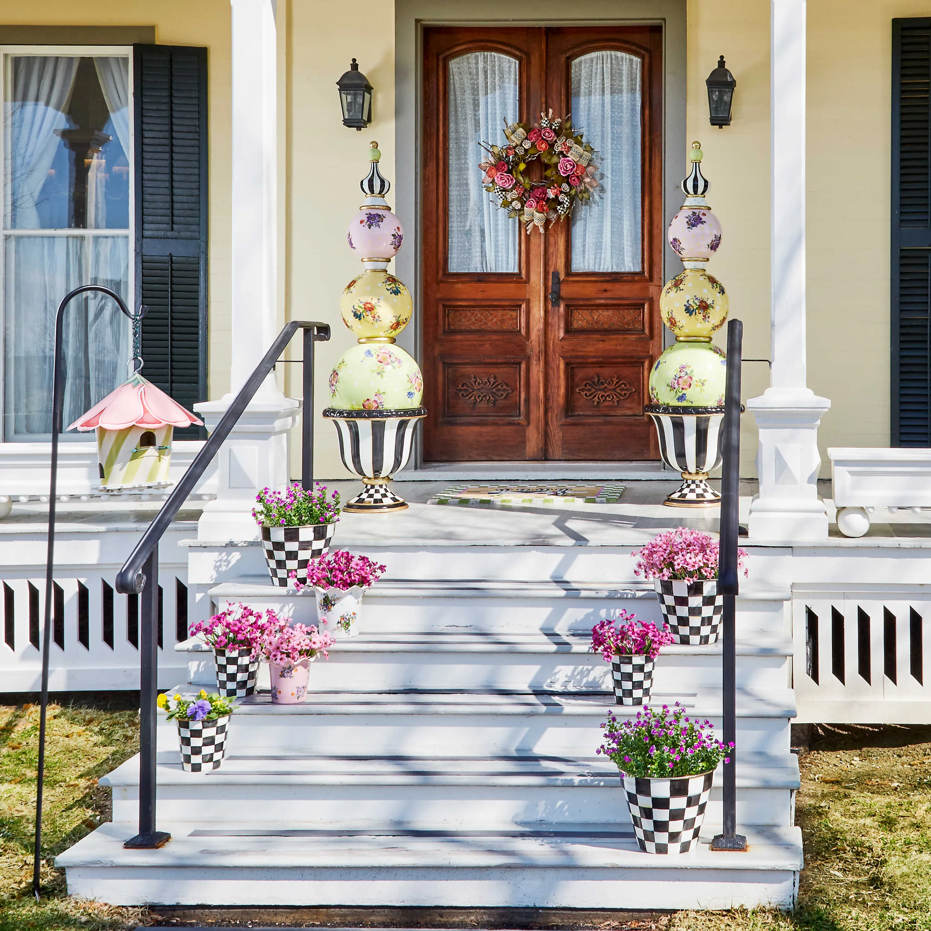 Flower Market Garden Pot - White