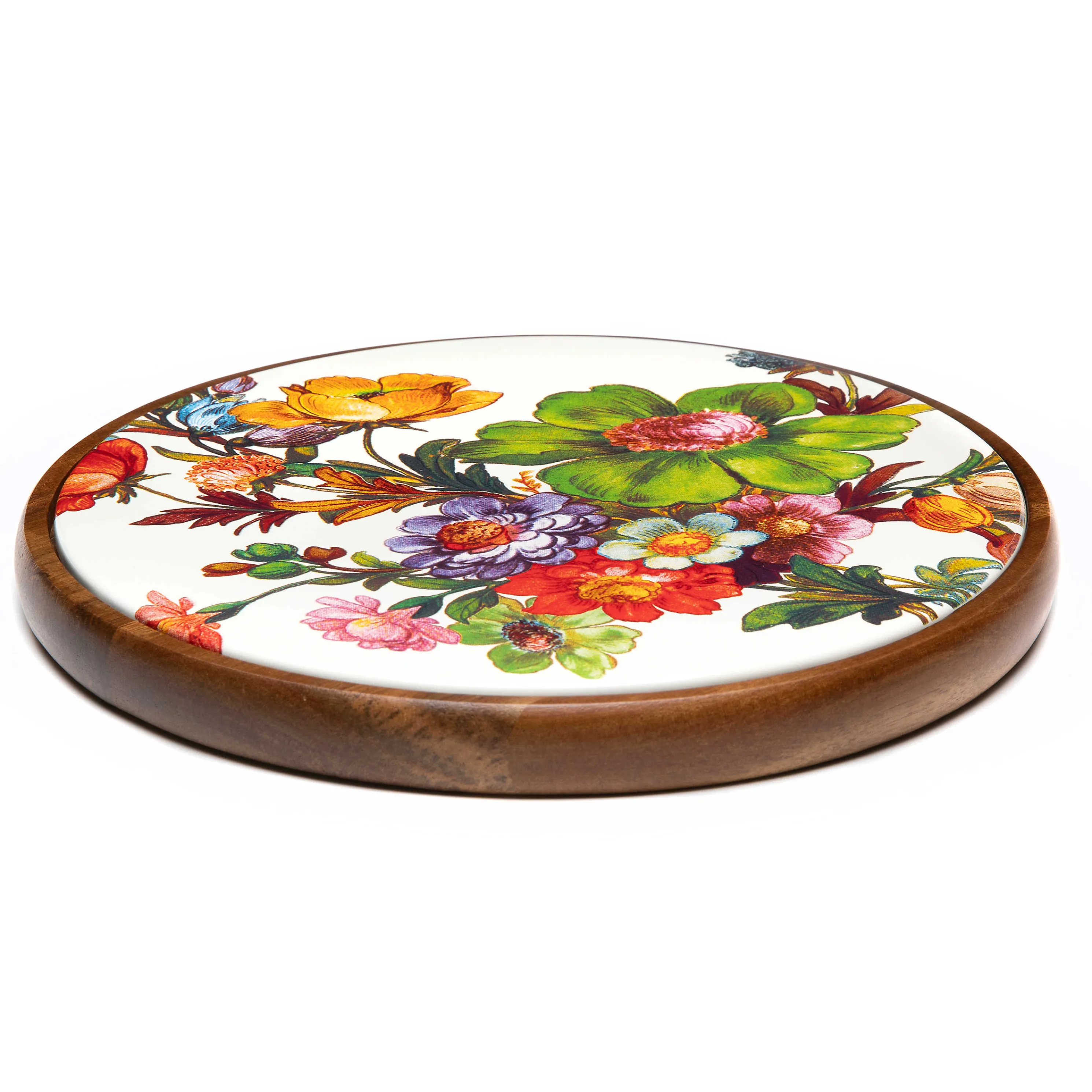Flower Market Large Trivet - White