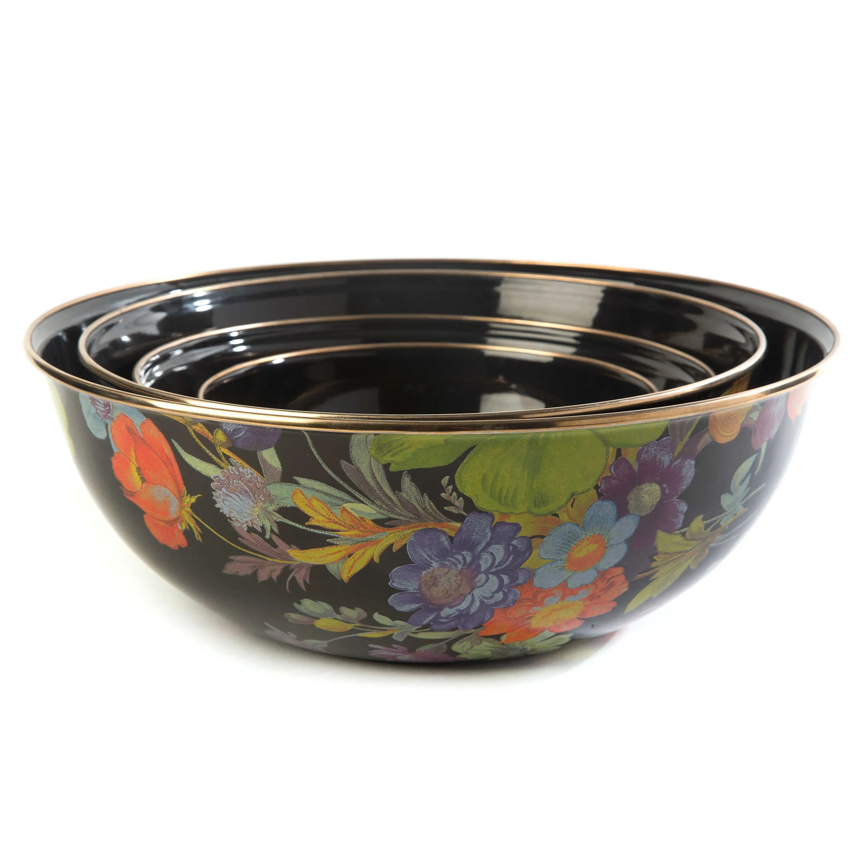 Flower Market Medium Everyday Bowl - Black