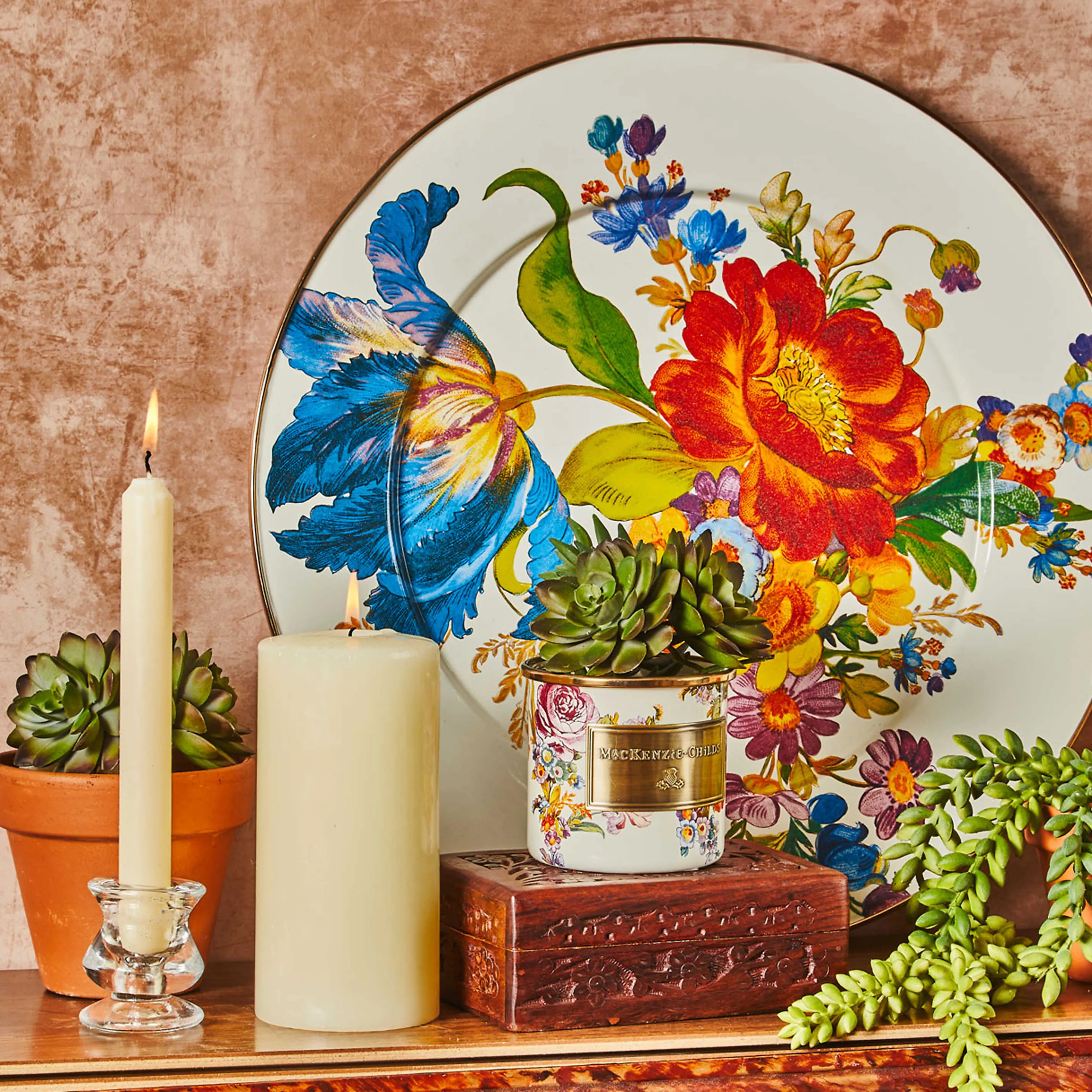 Flower Market Mini Canister - White