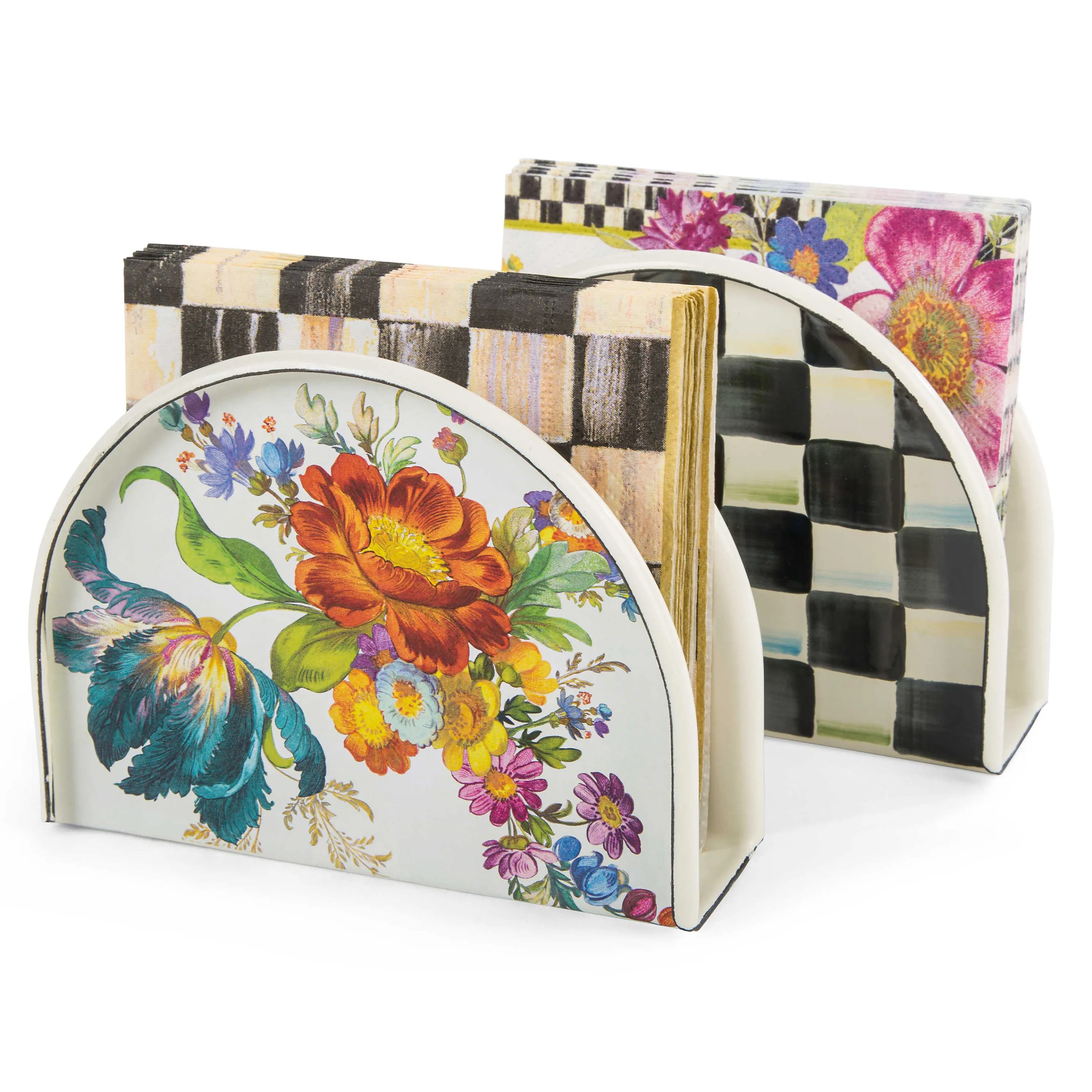 Flower Market Napkin Holder - White