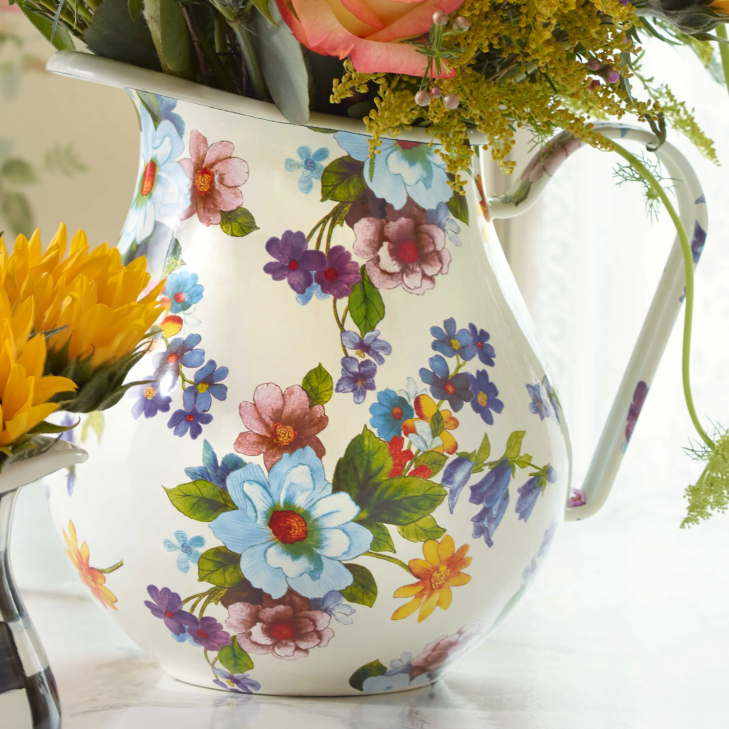Flower Market Pitcher - White