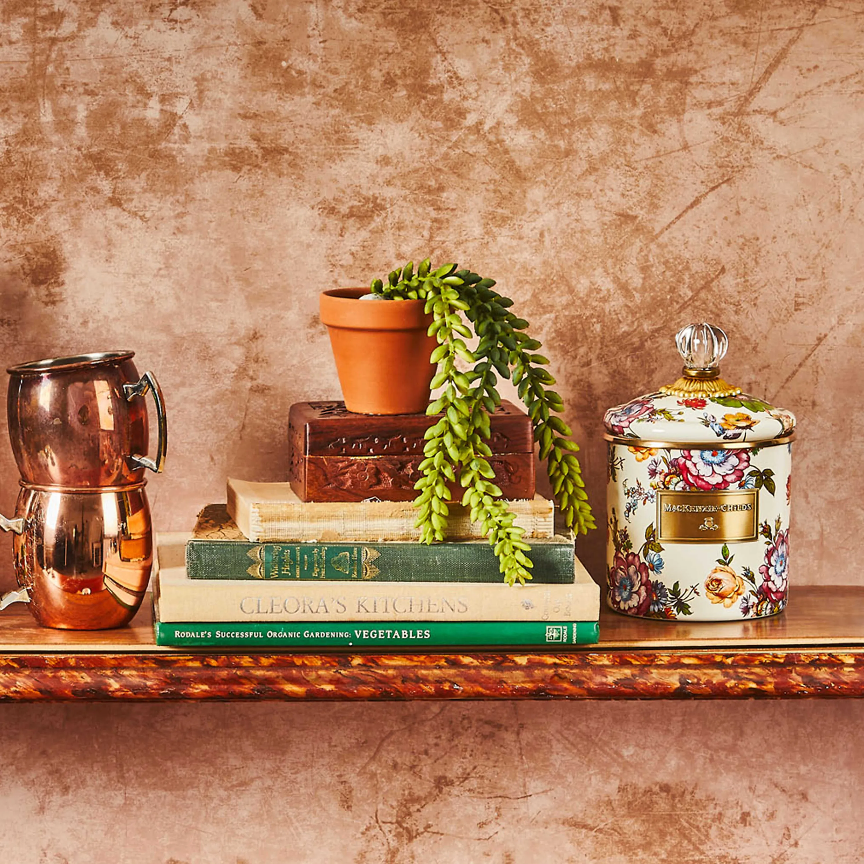 Flower Market Small Canister - White