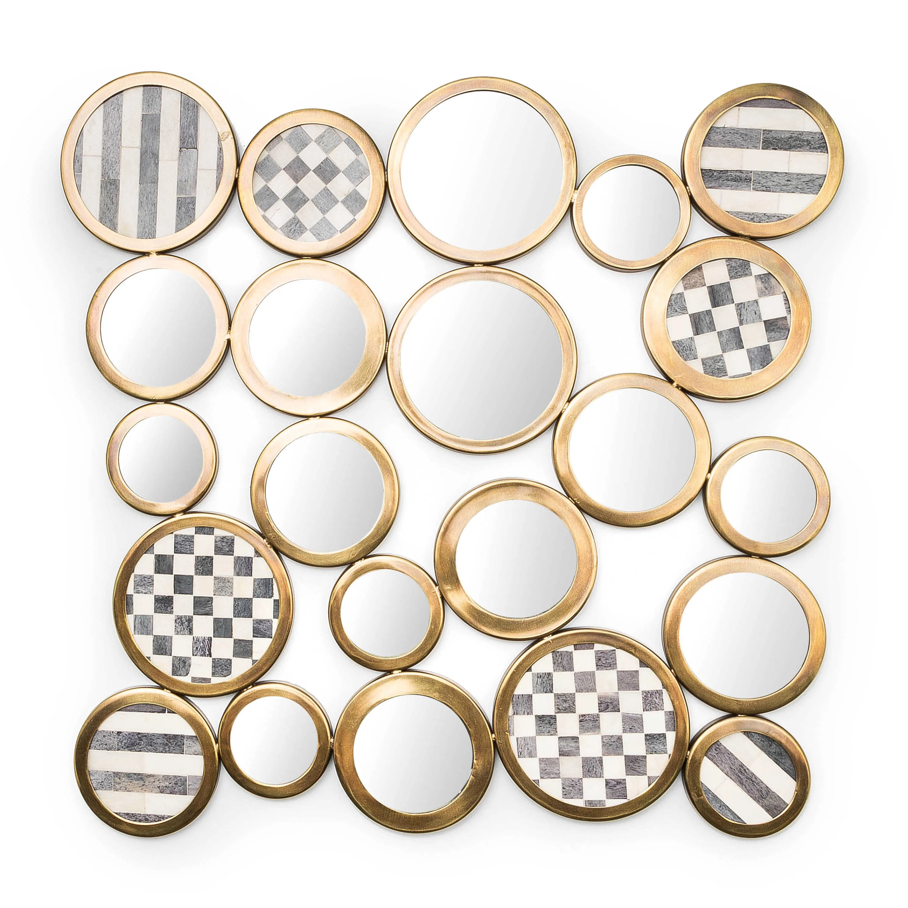 Golden Rings Wall Mirror