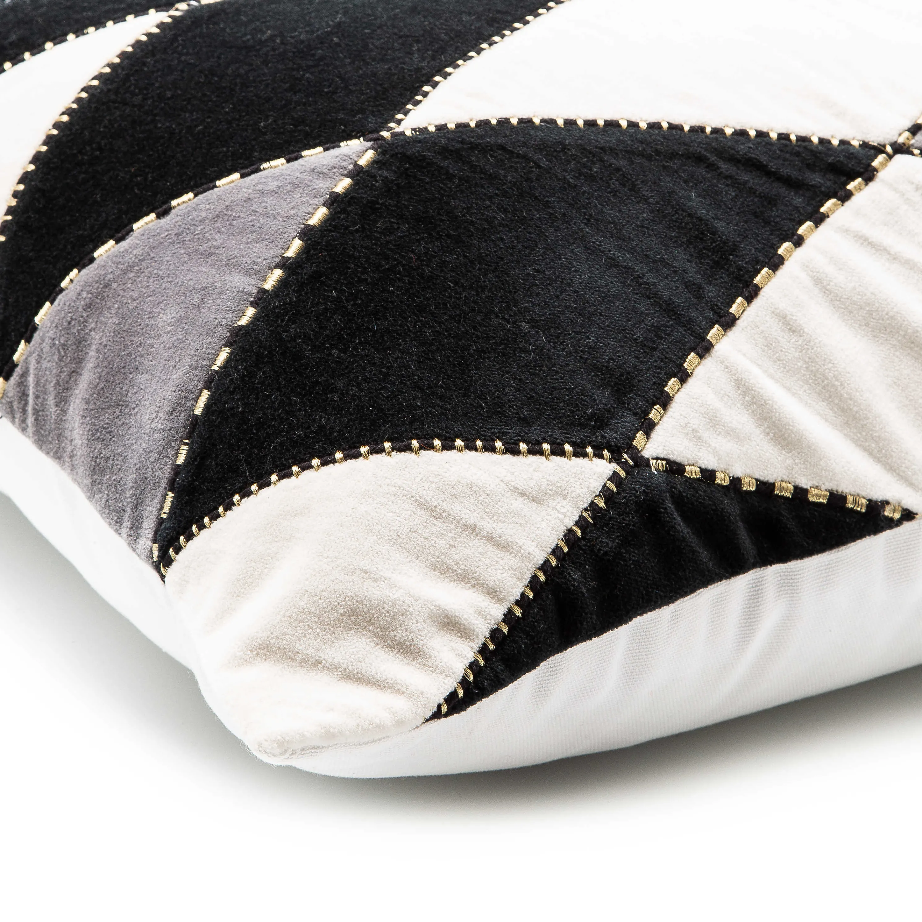 Harlequin Pillow - Black & White