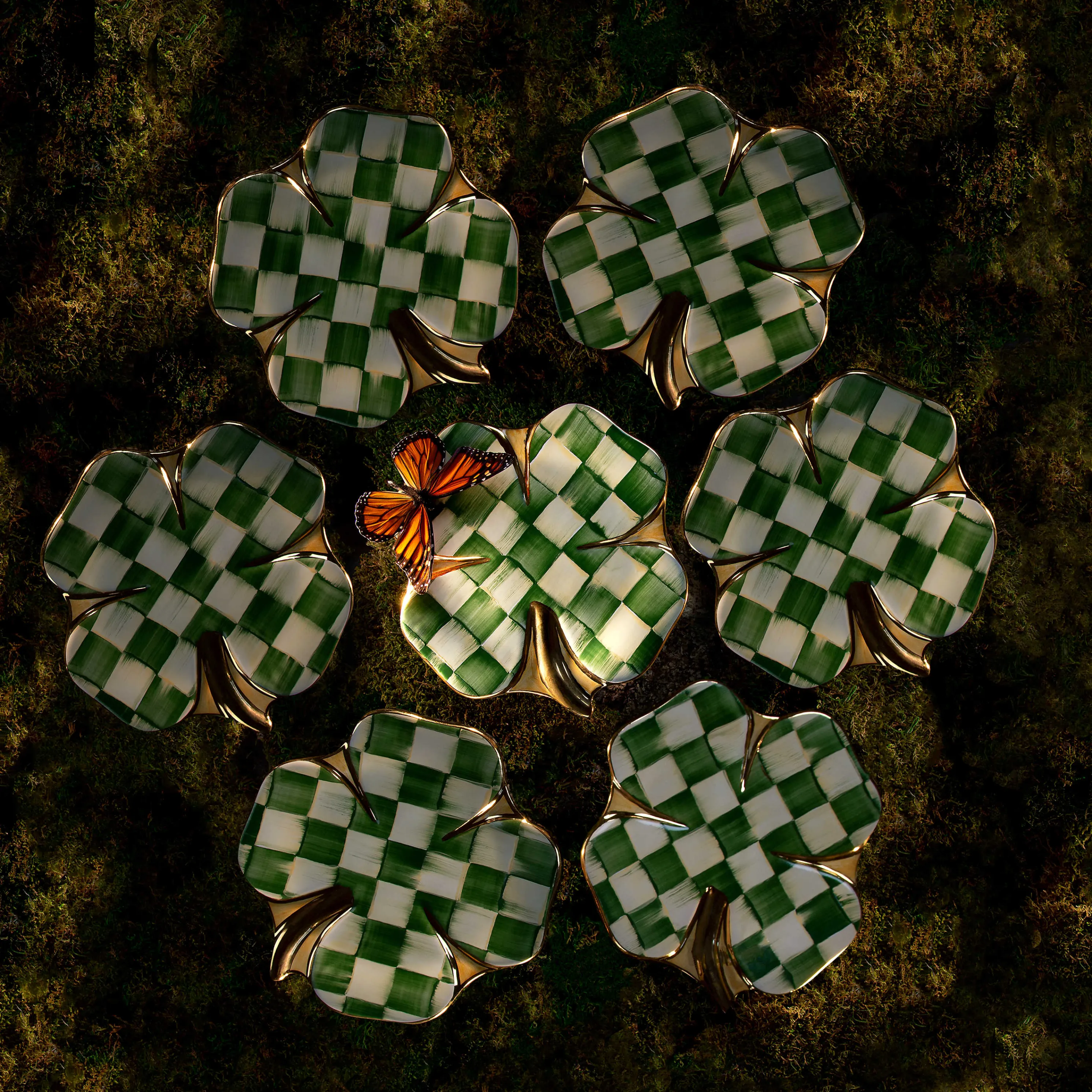 Lucky Check Clover Plate