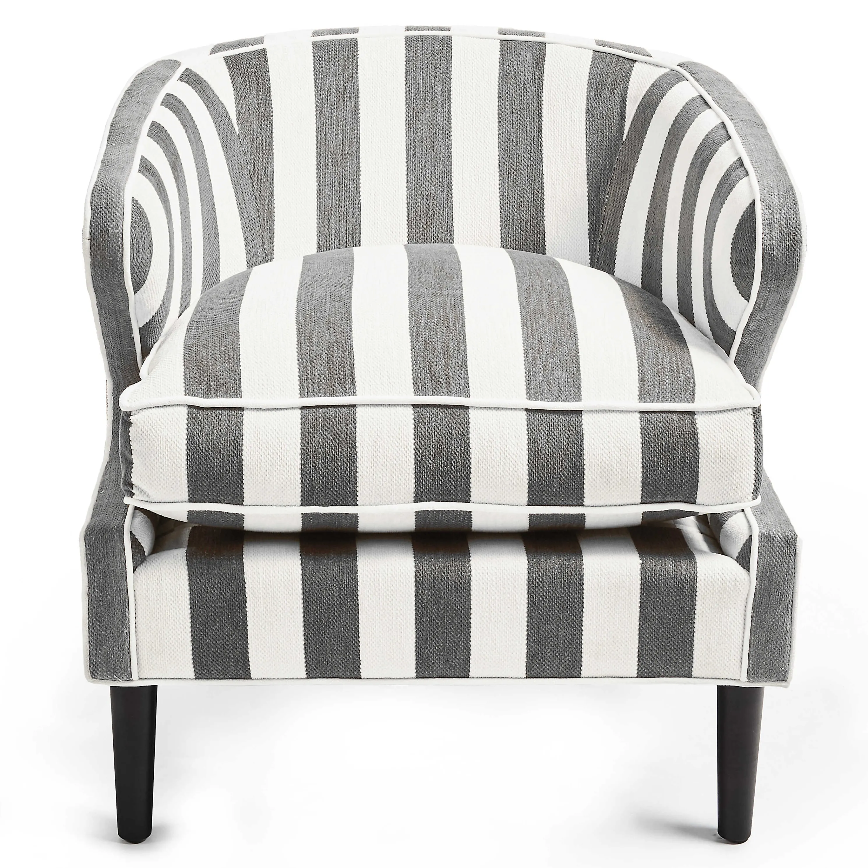 Marquee Accent Chair - Chenille Grey Stripe