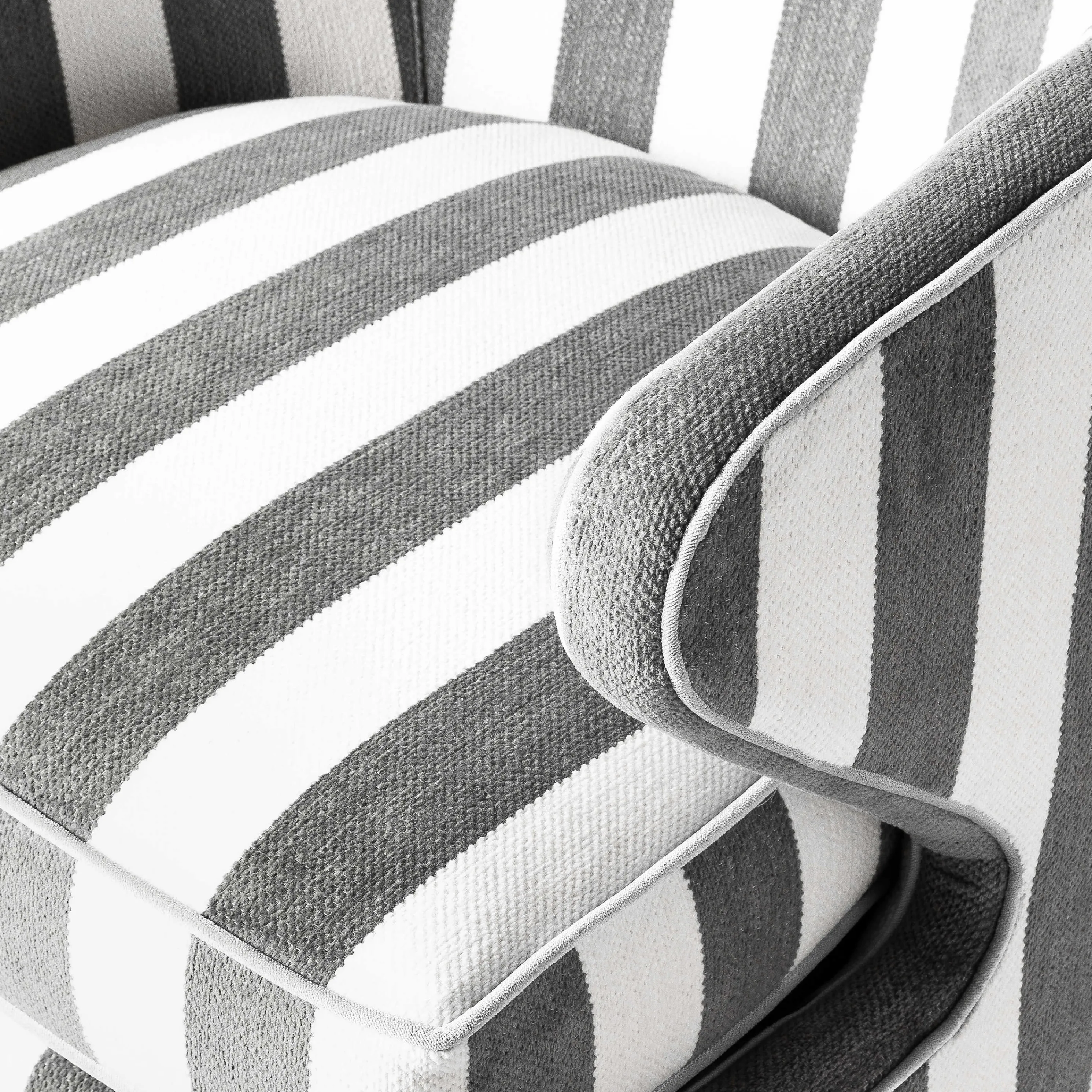 Marquee Accent Chair - Chenille Grey Stripe