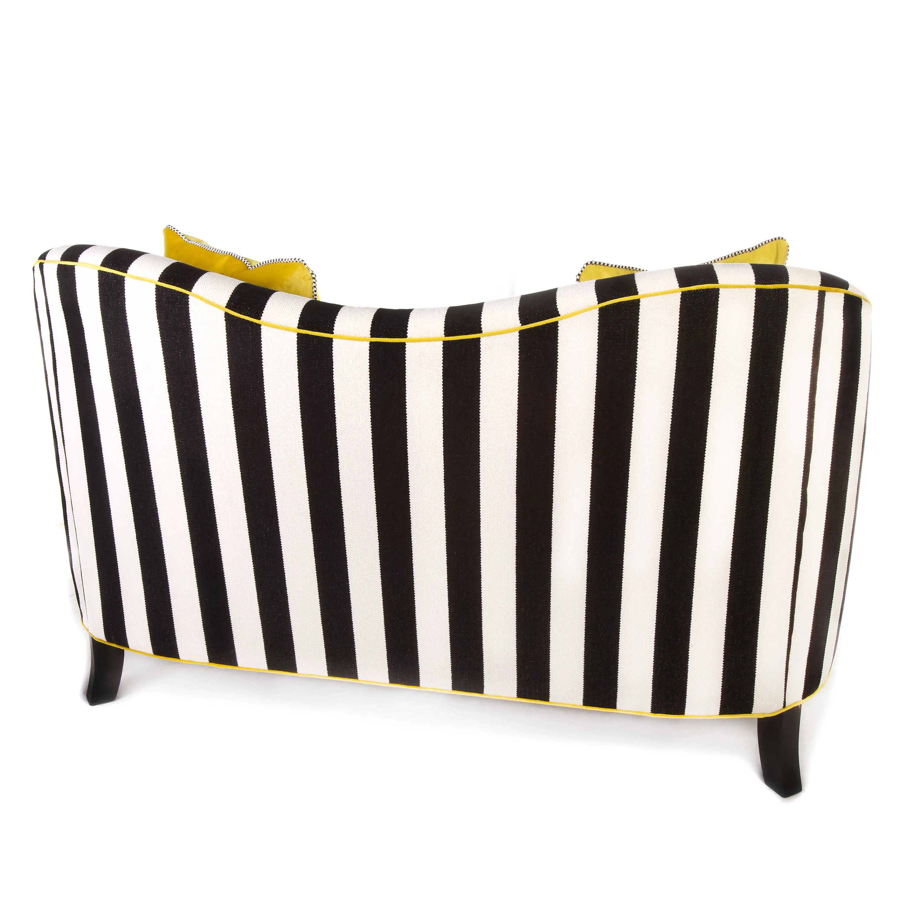 Marquee Loveseat - Chenille Black Stripe