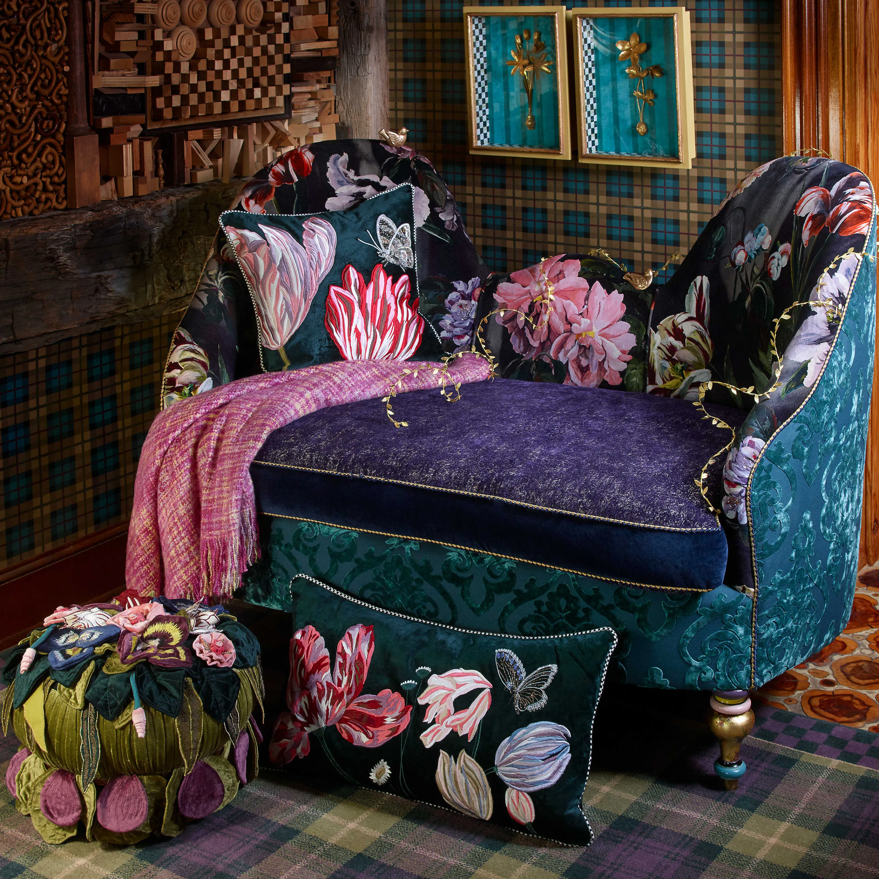 Moonlight Garden Footstool