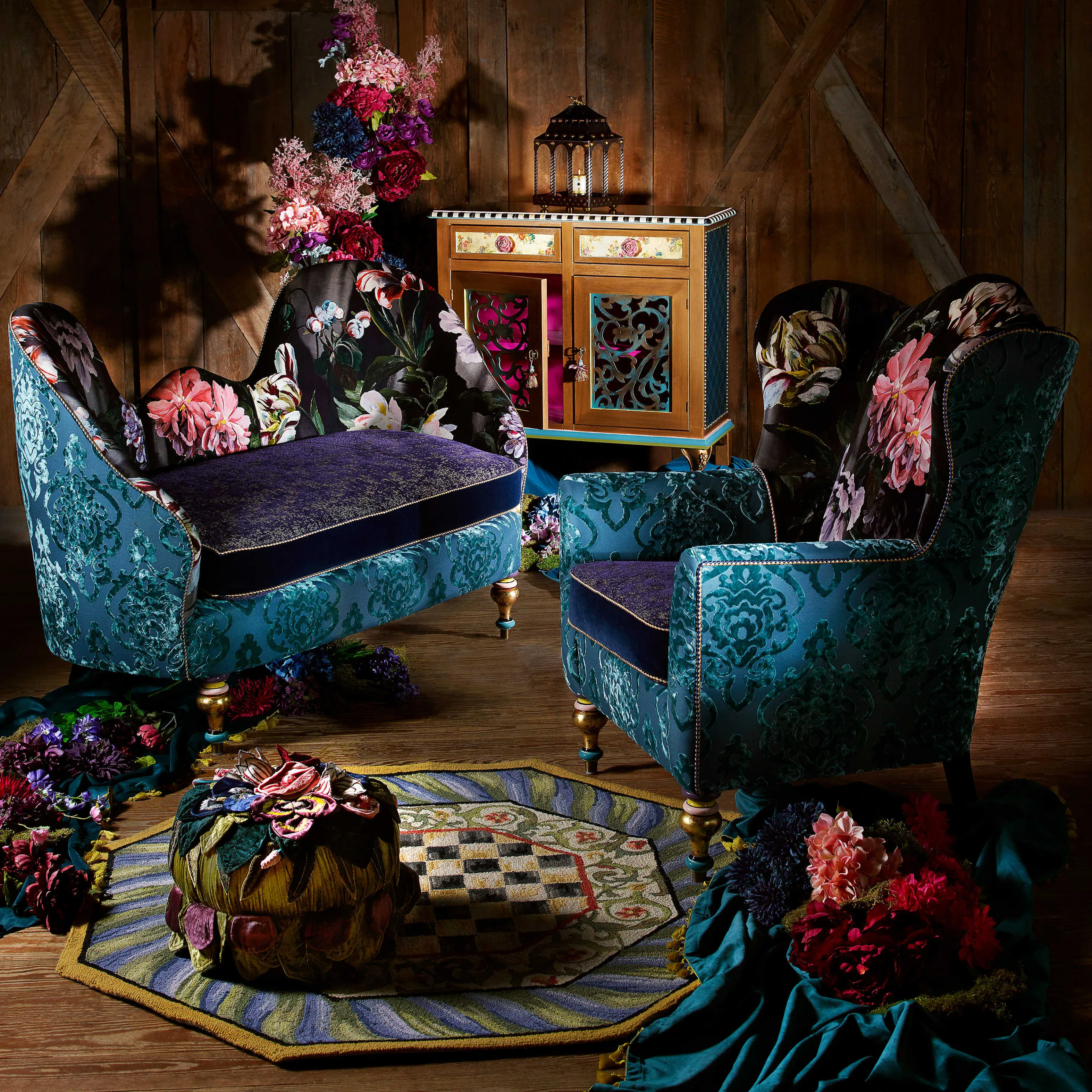 Moonlight Garden Footstool
