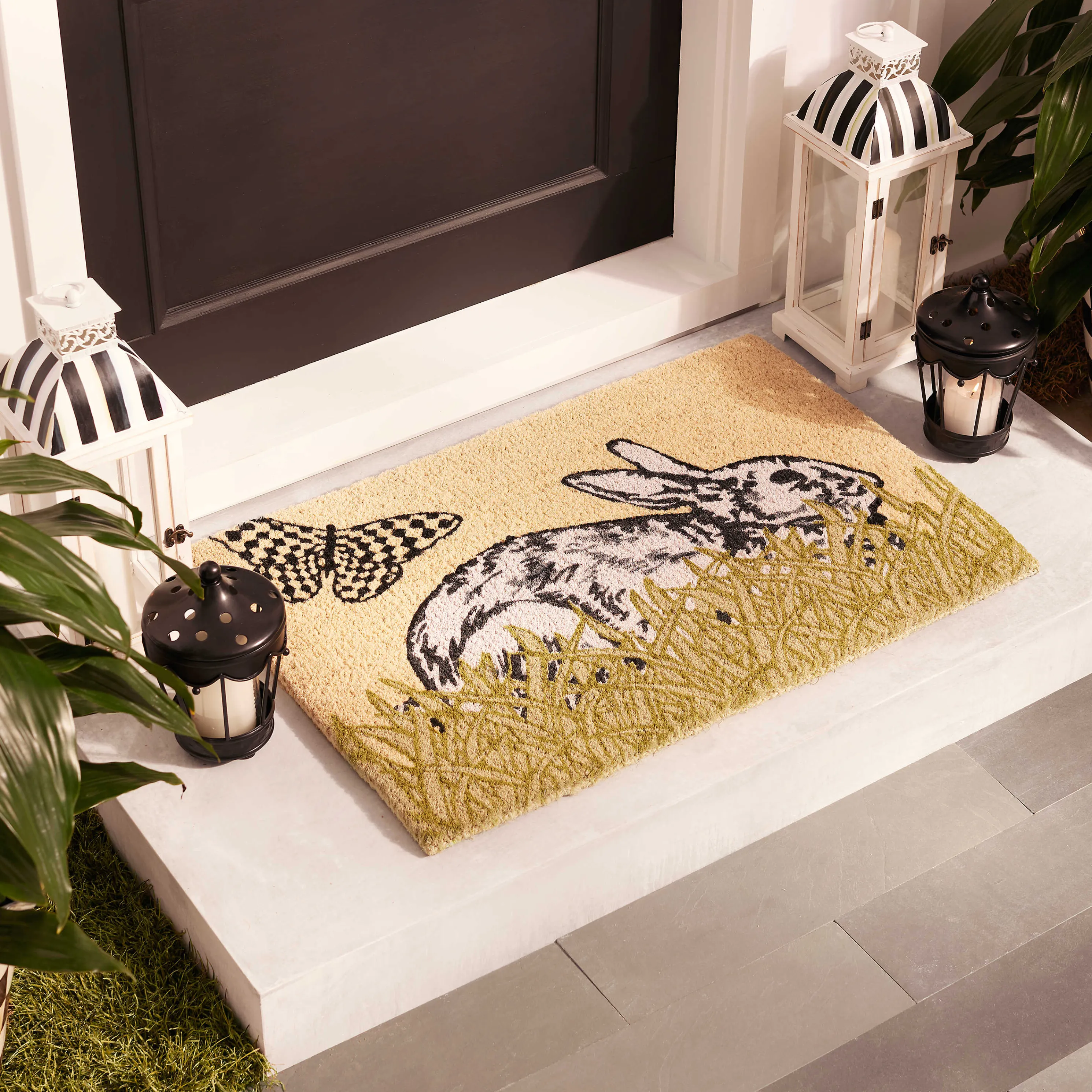 Nesting Bunny Entrance Mat