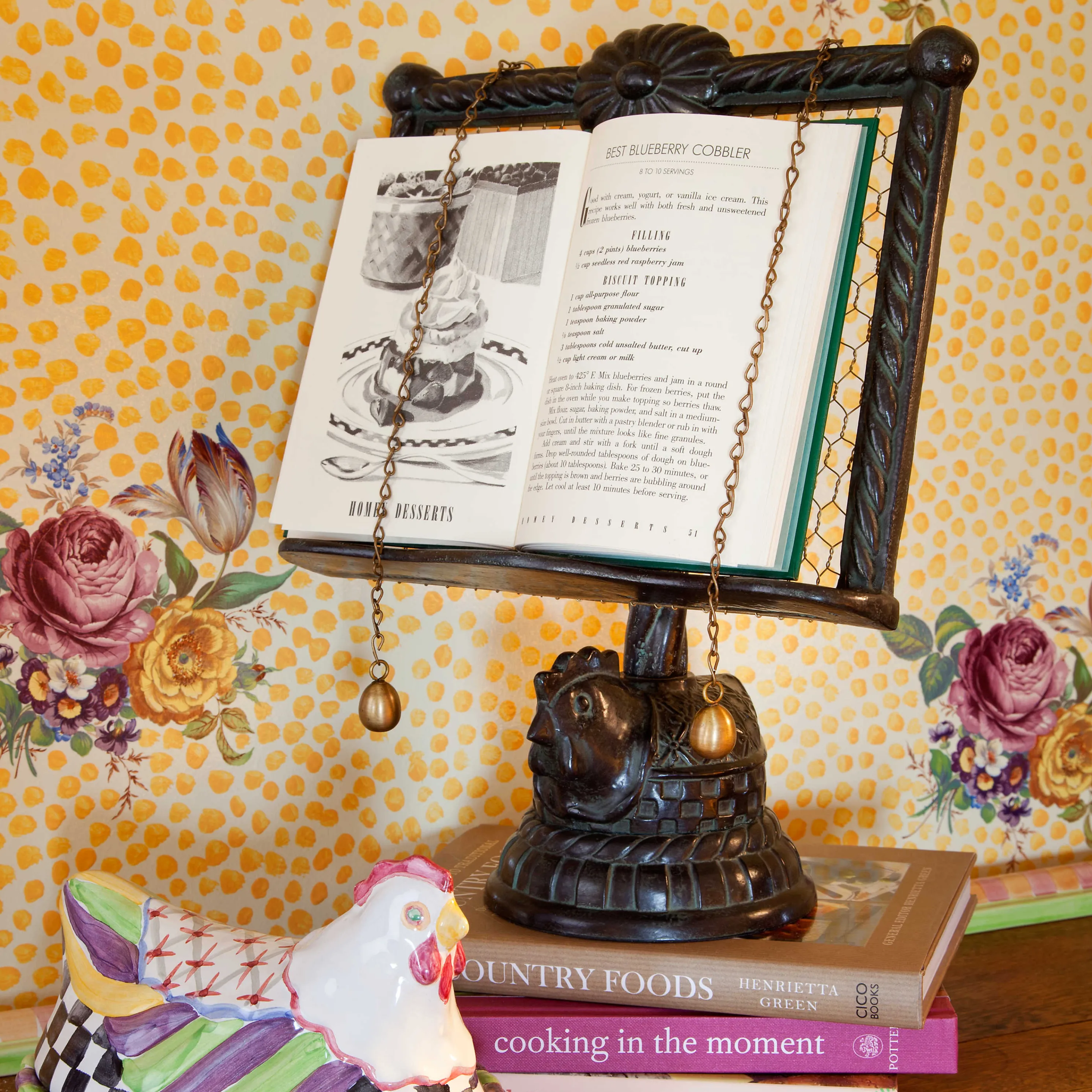 Nesting Chicken Cookbook Stand