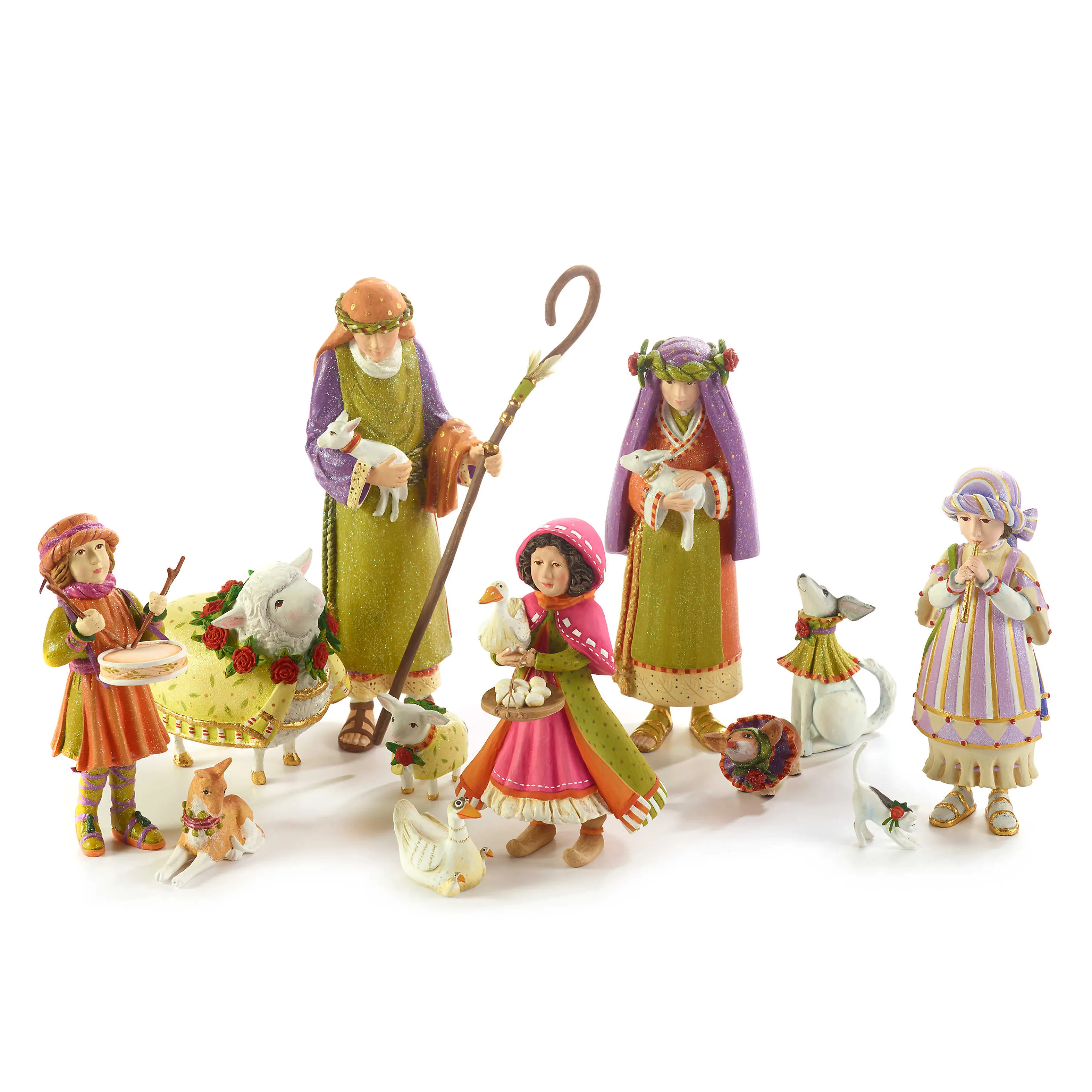 Patience Brewster Nativity Shepherd & Sheep Figures