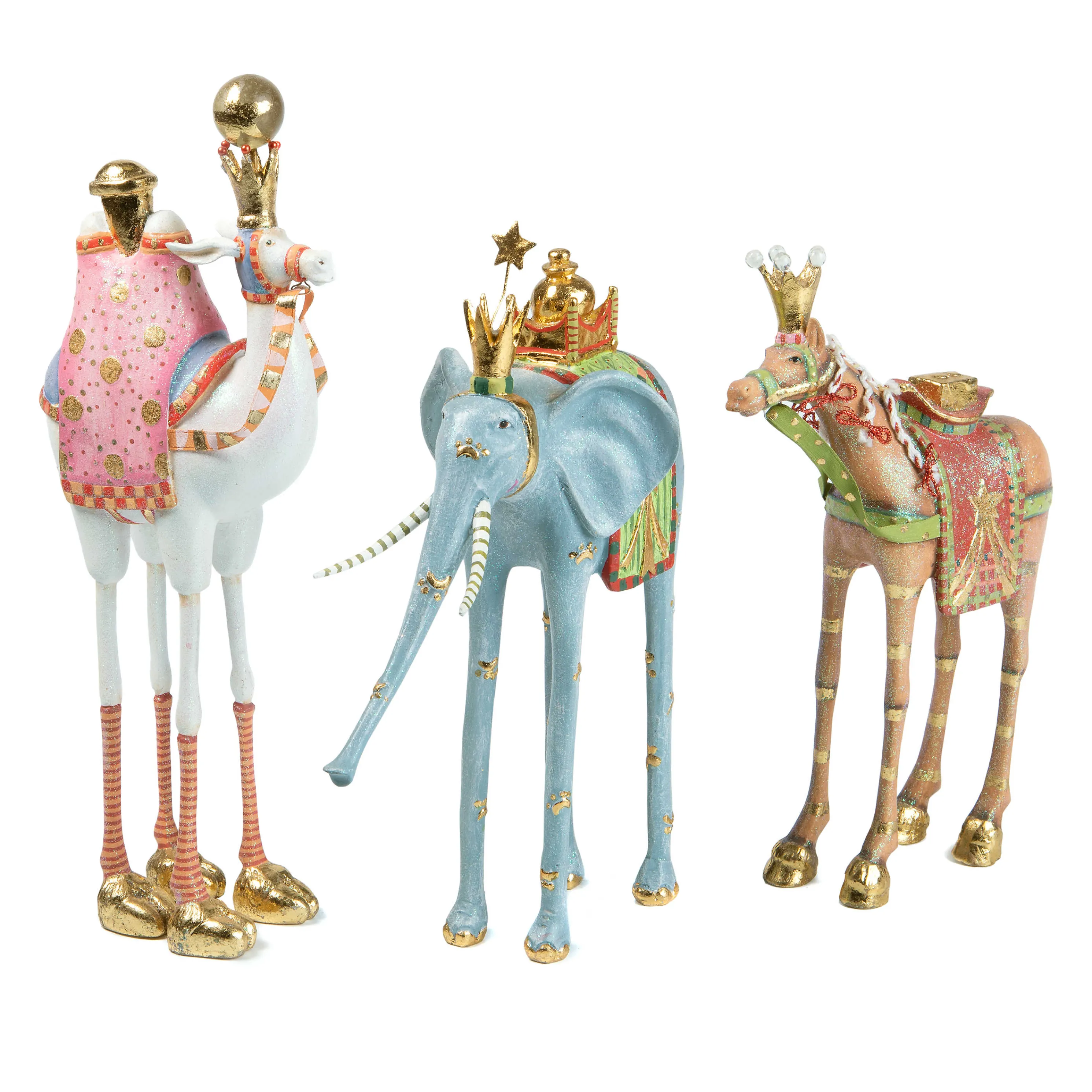 Patience Brewster Nativity Magi Animal Figures-Set Of 3