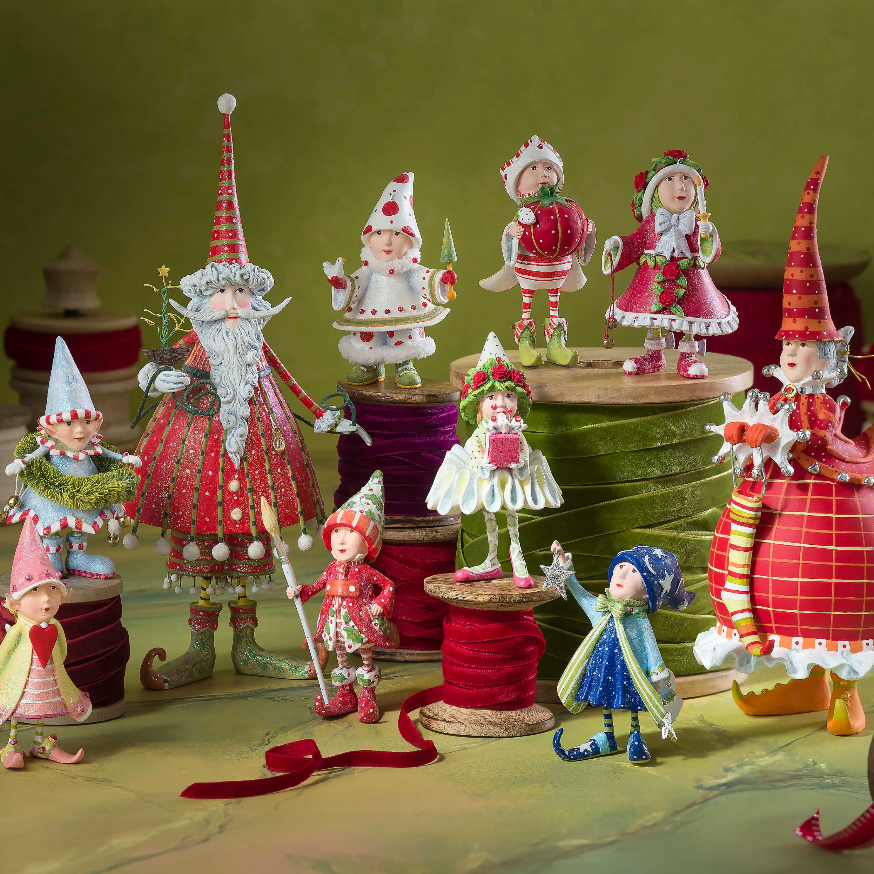 Patience Brewster Dash Away Dashing Santa Figure