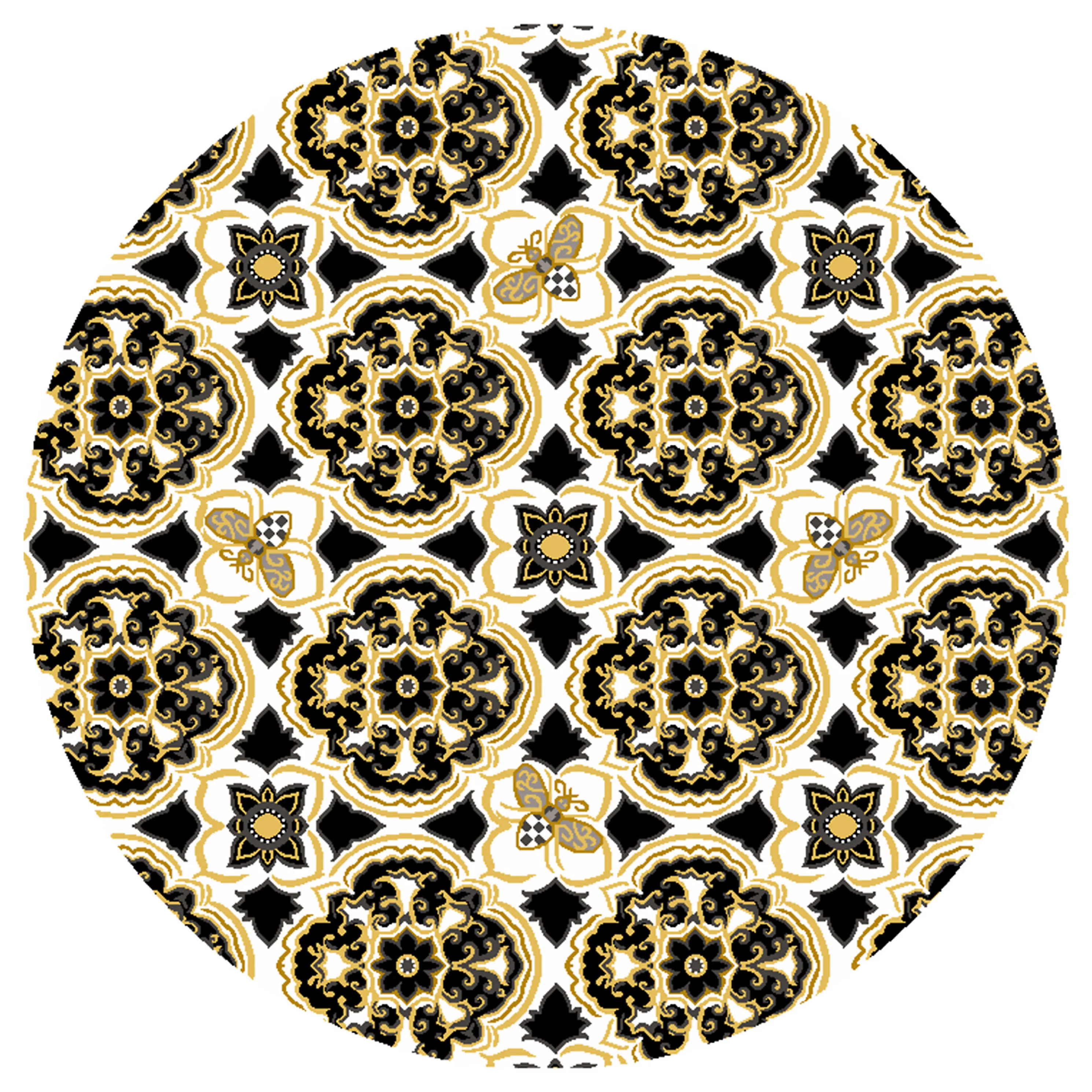 Queen Bee Indoor/ Outdoor Rug - 6' Round