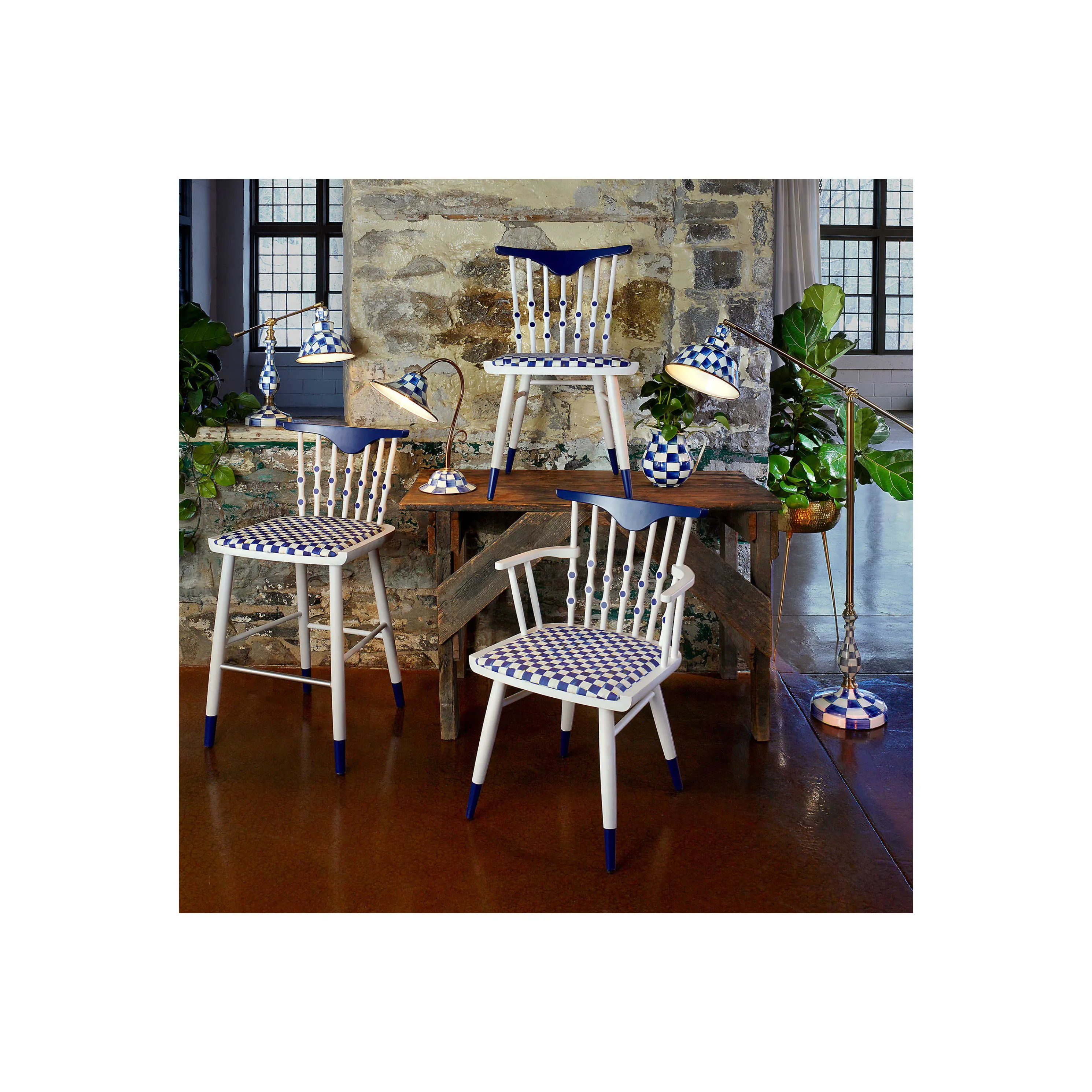 Royal Check Desk Lamp