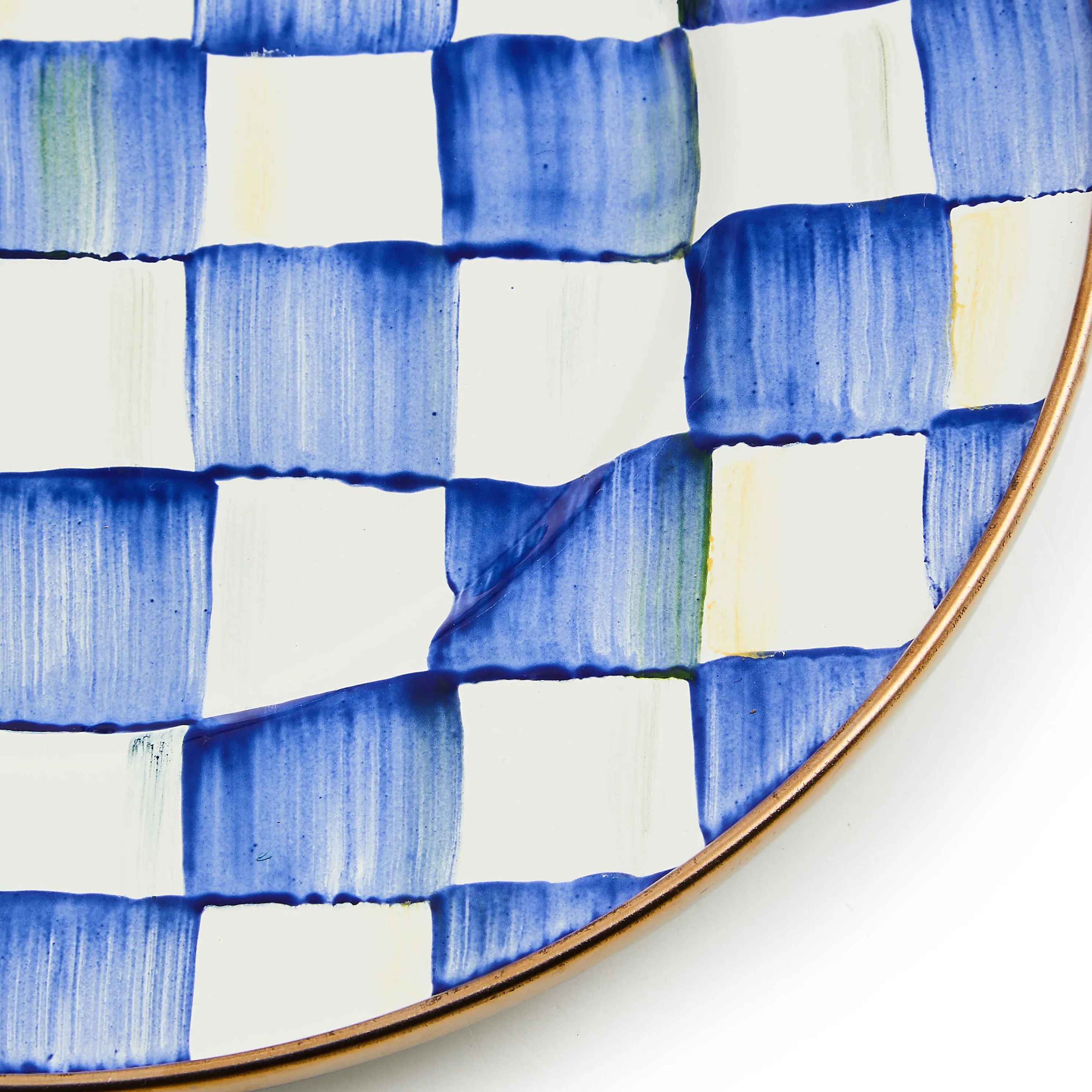 Royal Check Enamel Salad/Dessert Plate