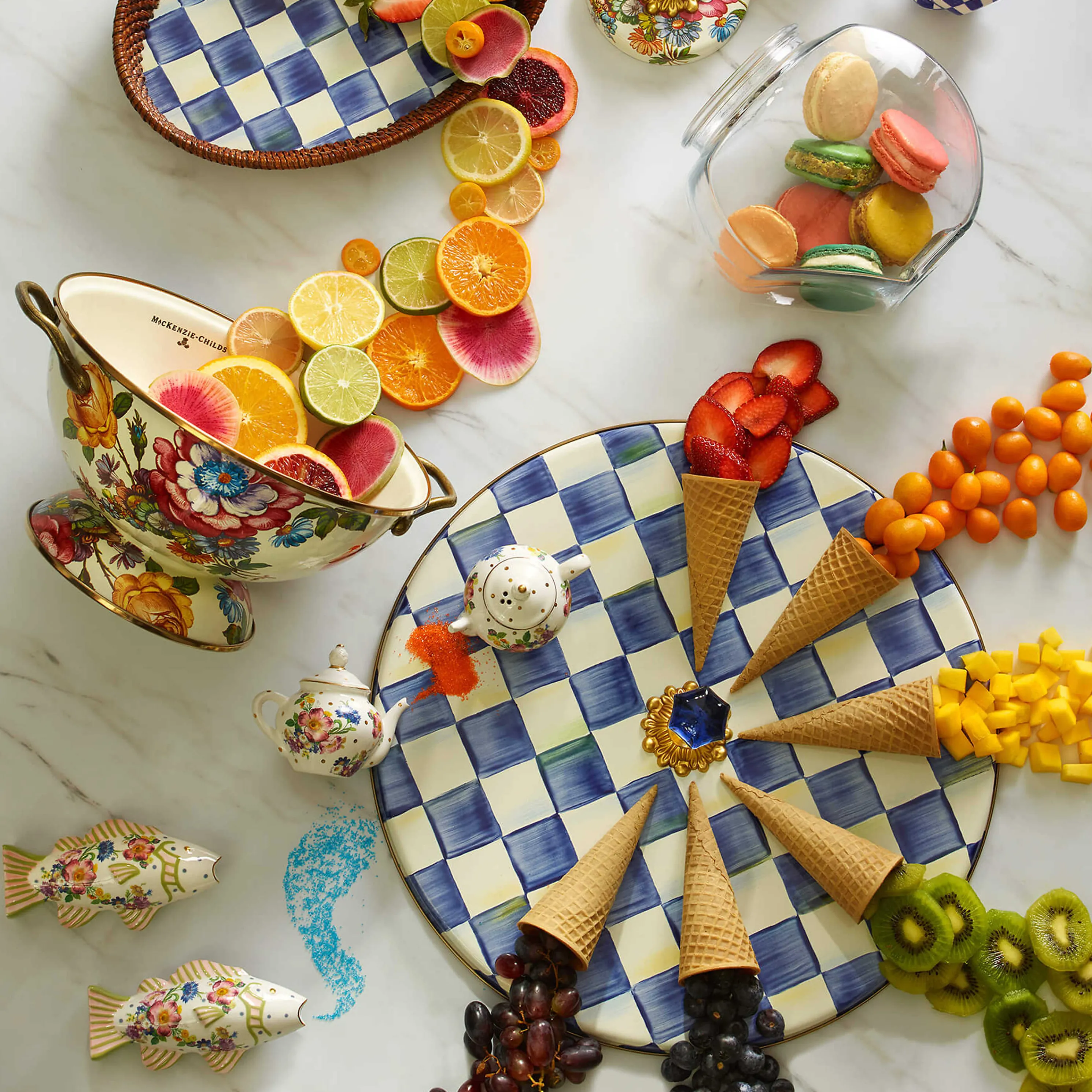 Royal Check Enamel Cheese Course