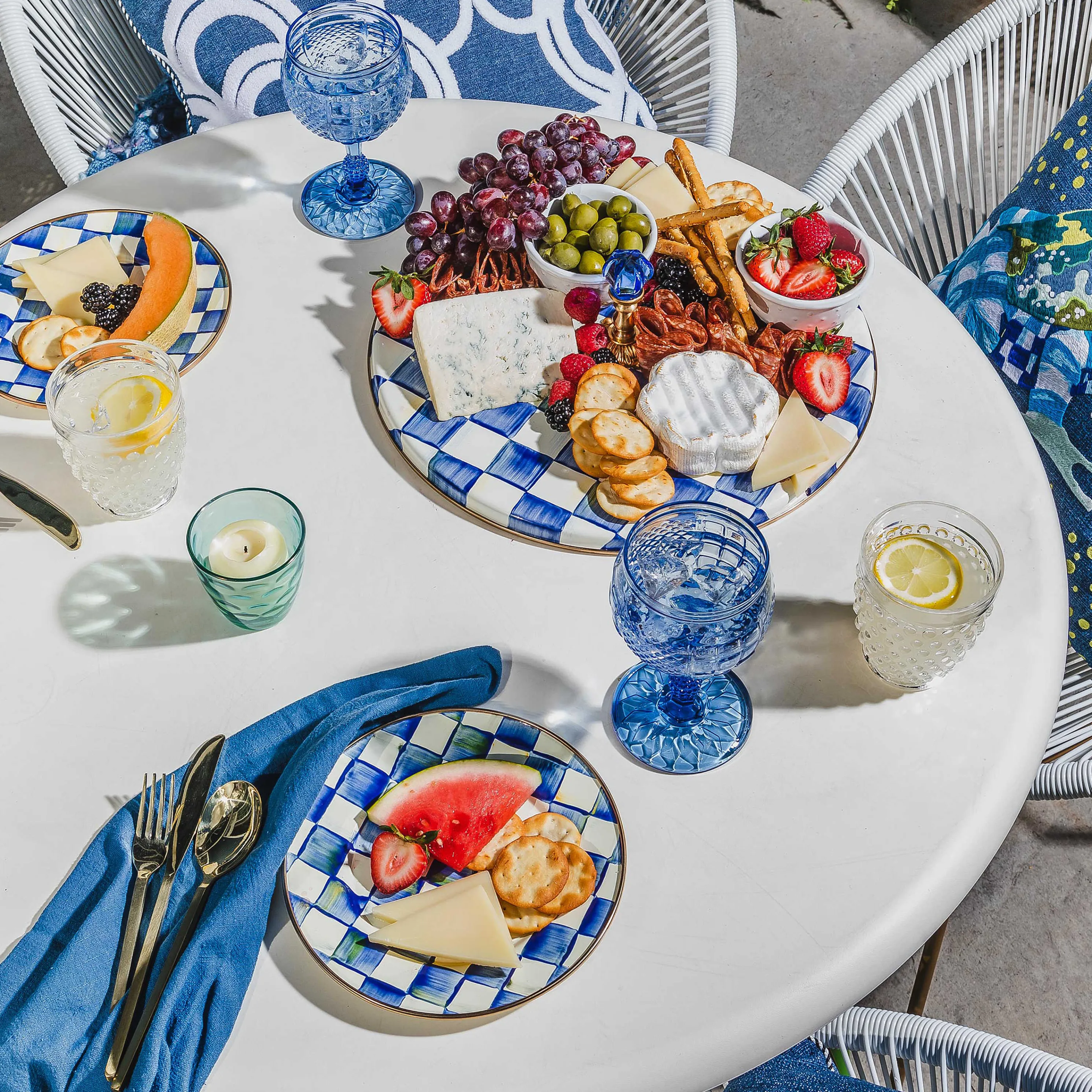 Royal Check Enamel Cheese Course