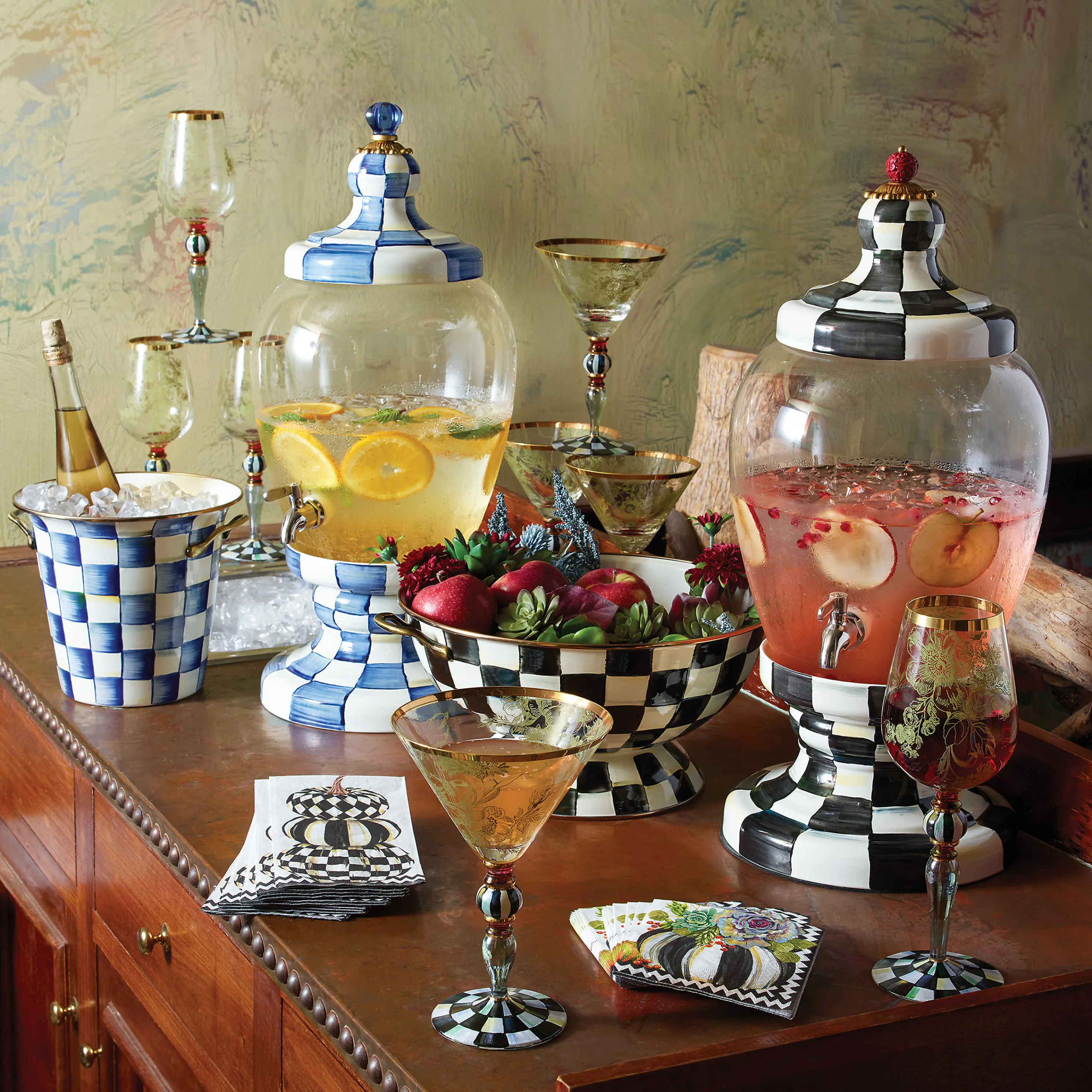 Royal Check Enamel Wine Cooler