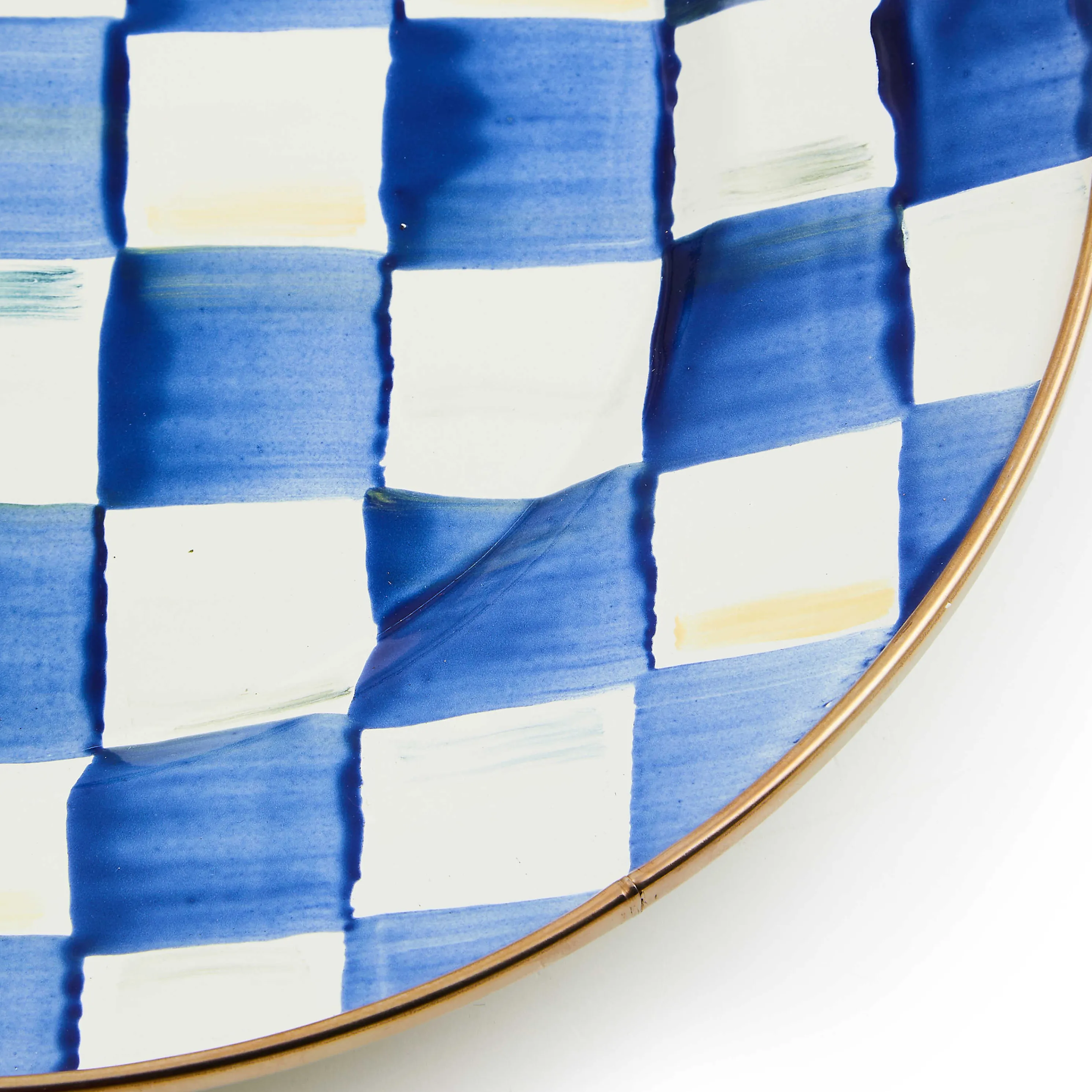 Royal Check Enamel Dinner Plate