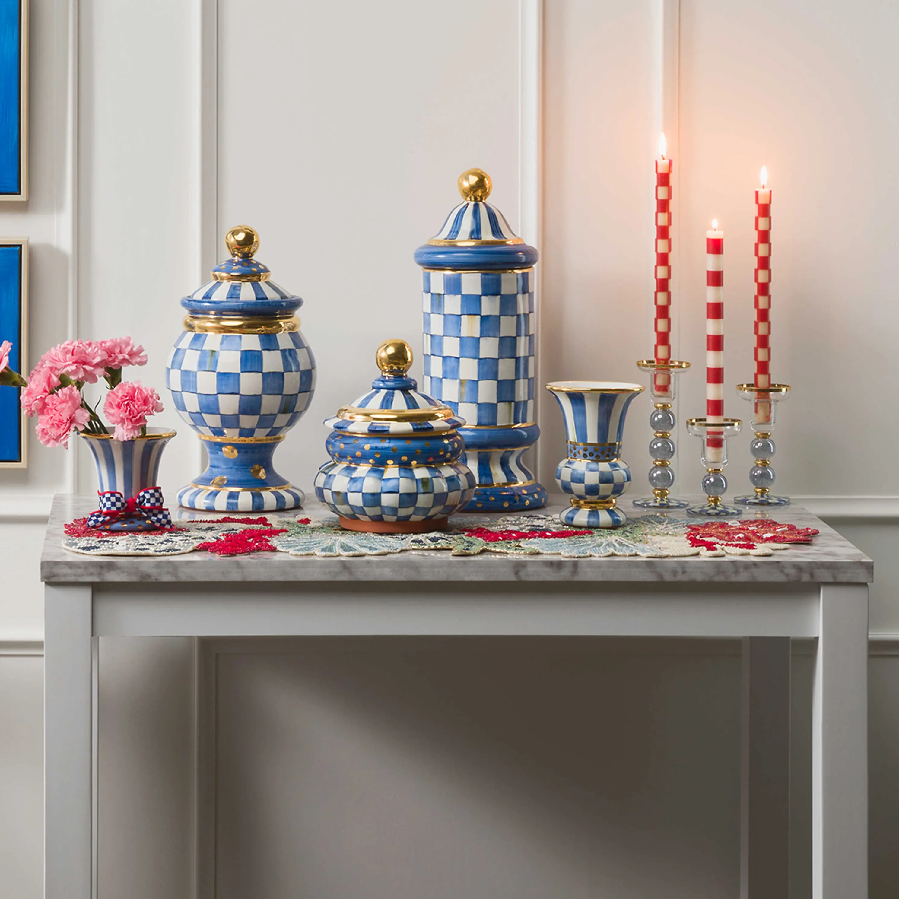 Royal Check Everyday Vase