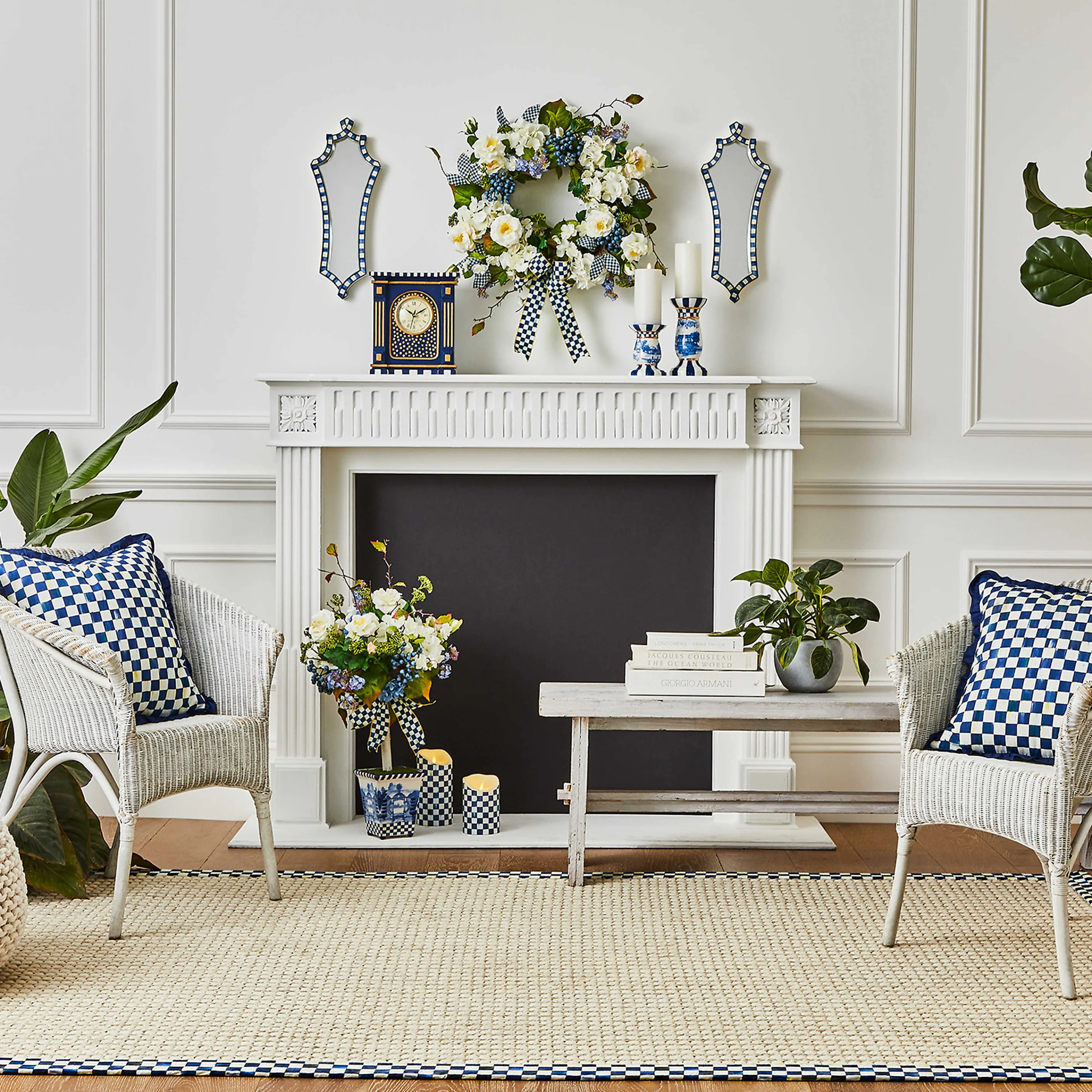 Royal Check Mantel Clock