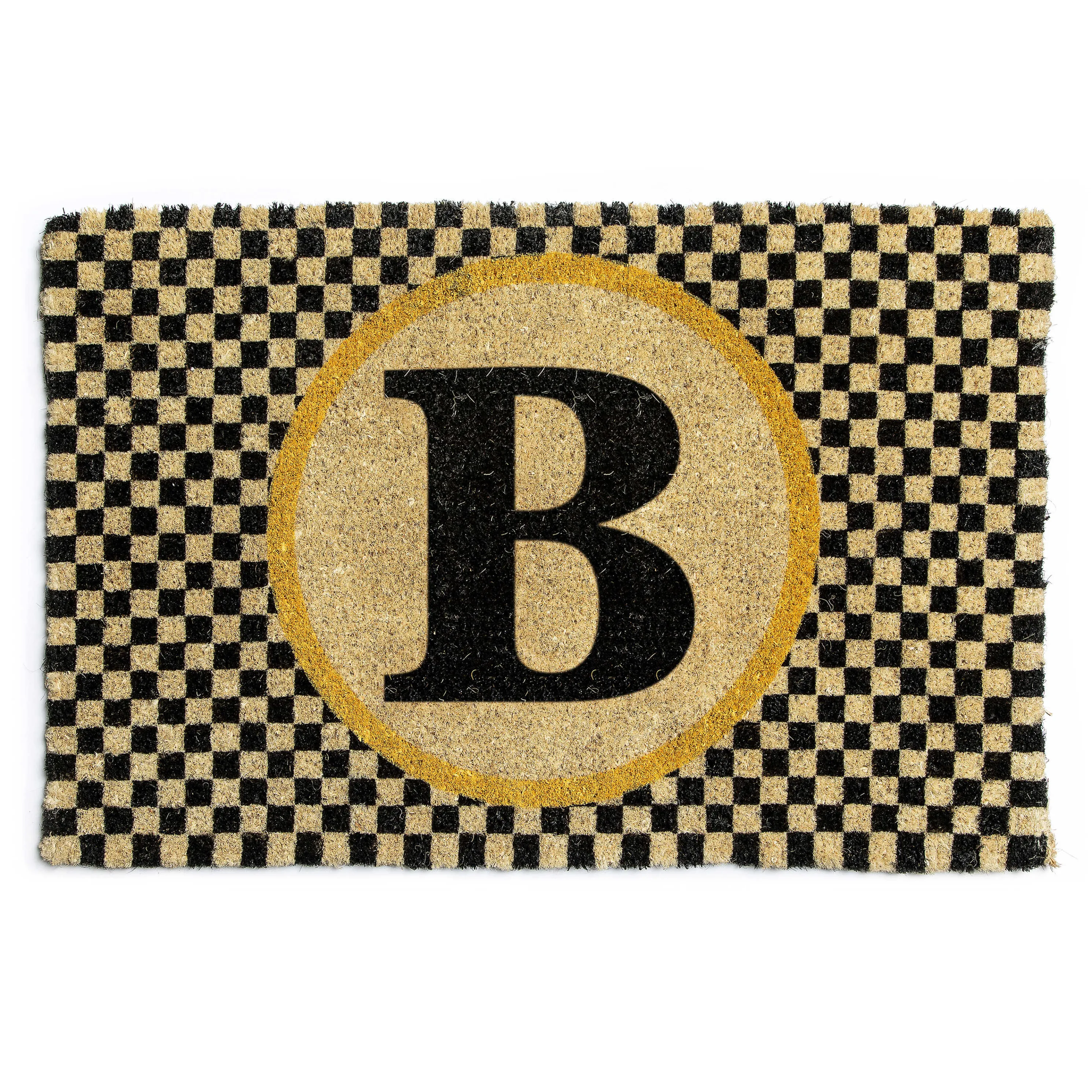 Single Letter Monogrammed Entrance Mat - B