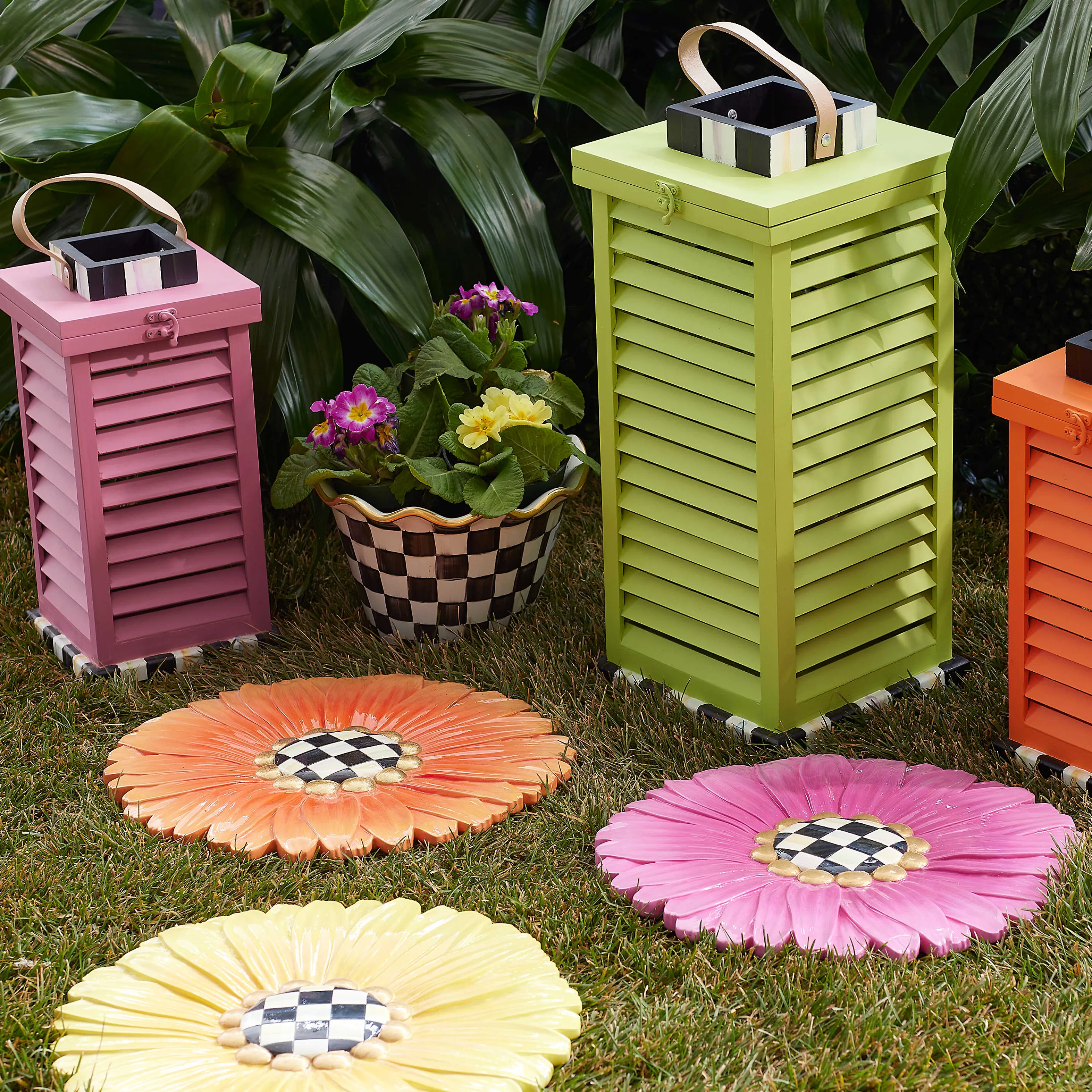 Small Shutter Lantern - Pink