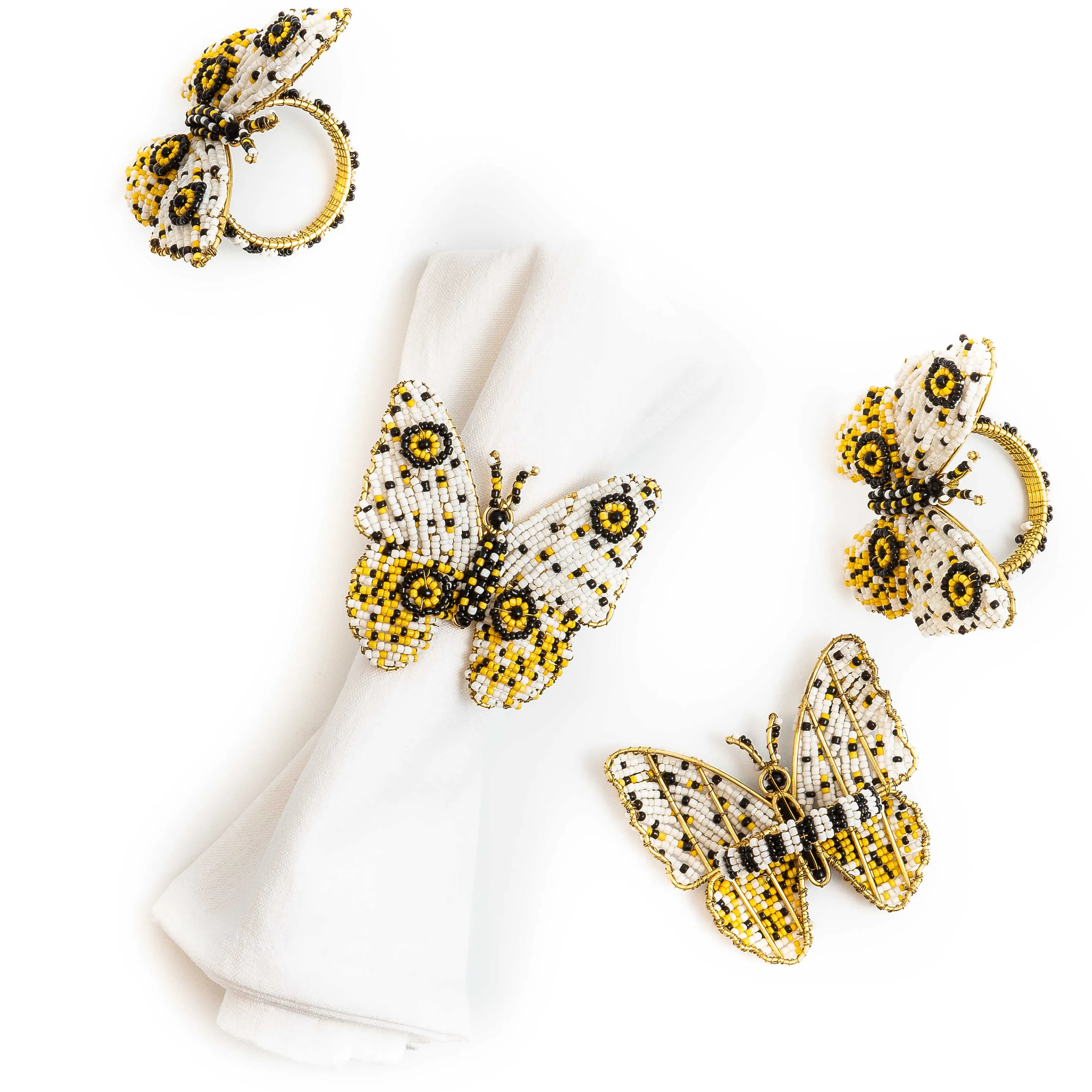 Spot On Butterfly Napkin Rings - Set Of 4