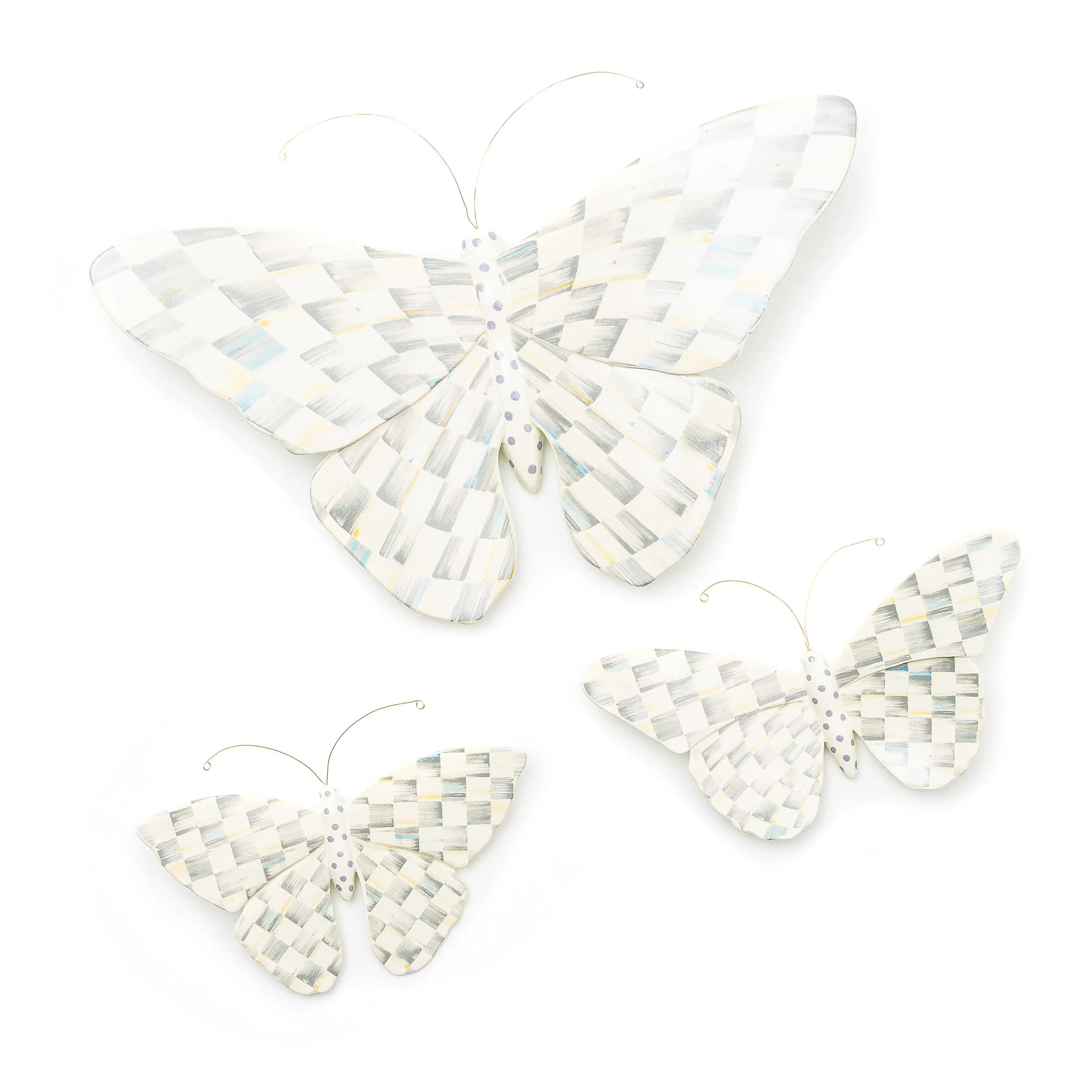 Sterling Check Butterfly Wall Decor