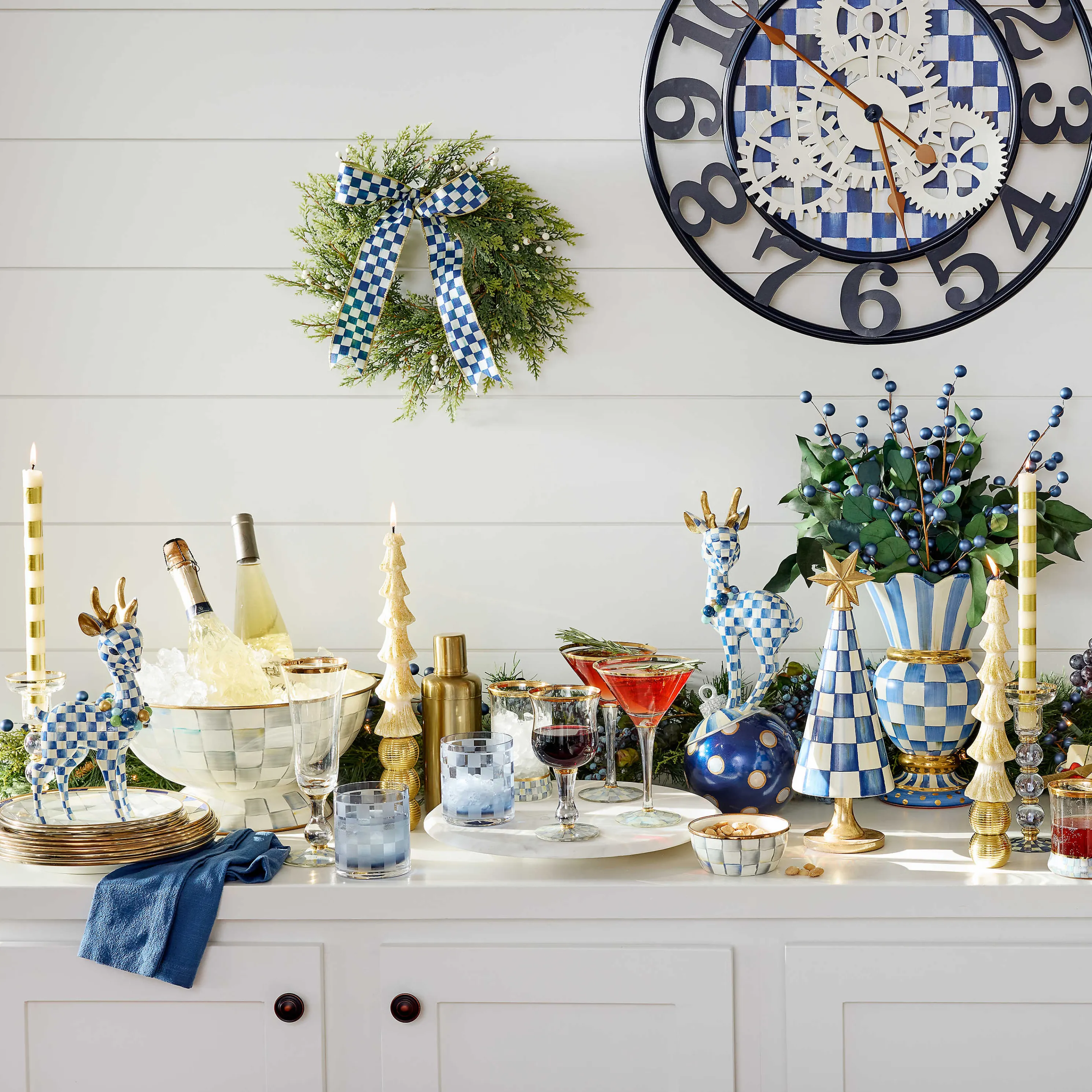 Sterling Check Enamel Everything Bowl