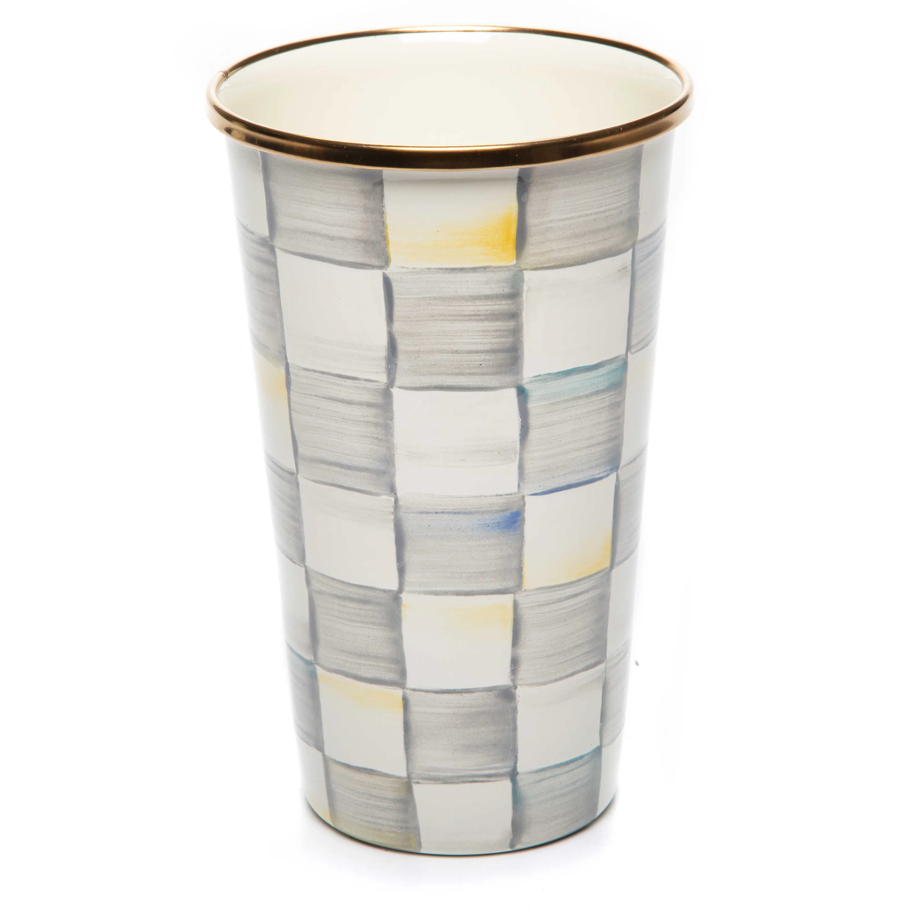 Sterling Check Enamel Tumbler - 20 Ounce