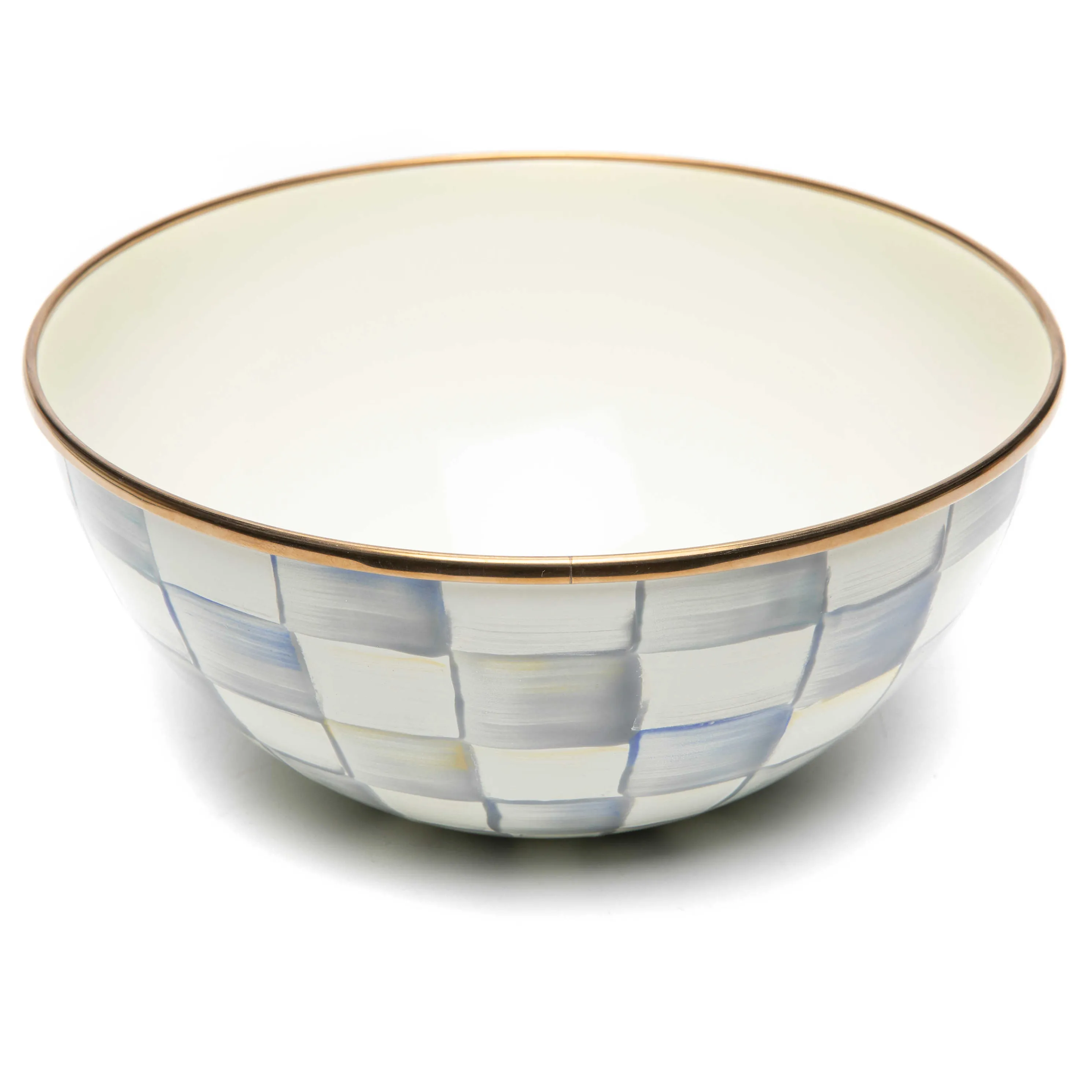 Sterling Check Enamel Everyday Bowl - Small