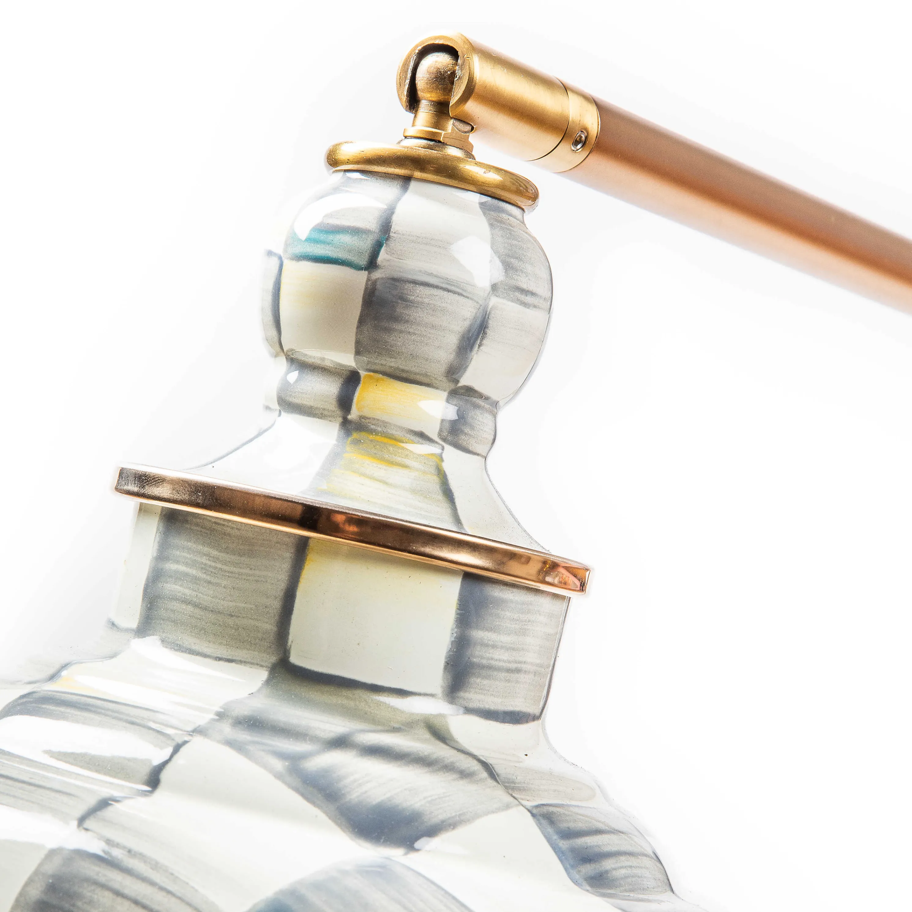 Sterling Check Enamelware Reading Floor Lamp