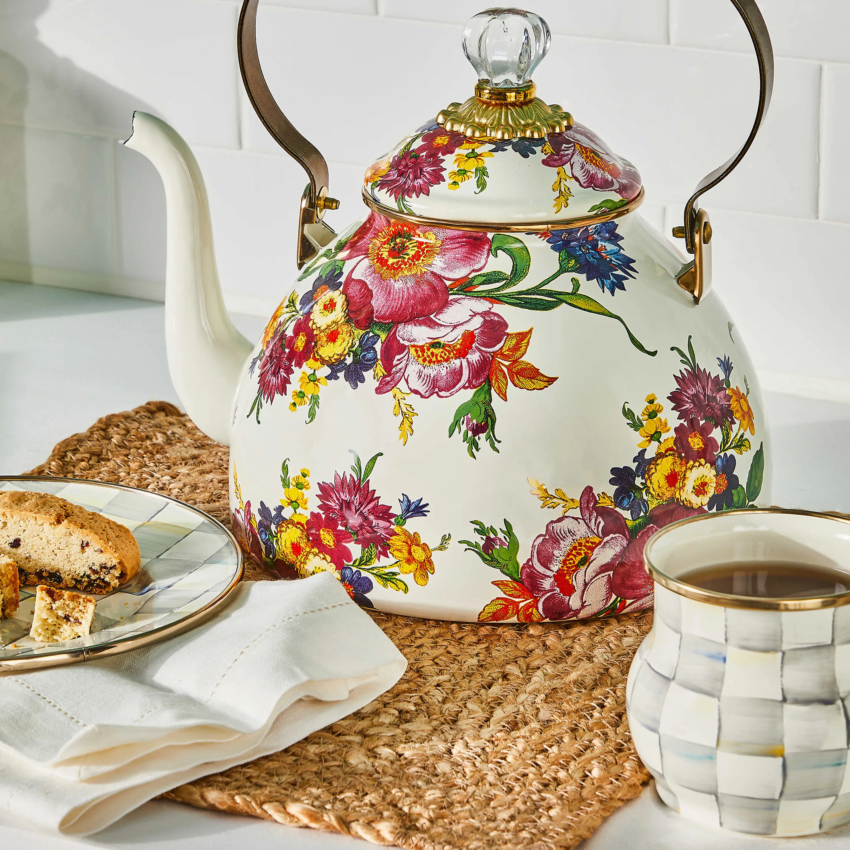 Sterling Check Enamel Mug