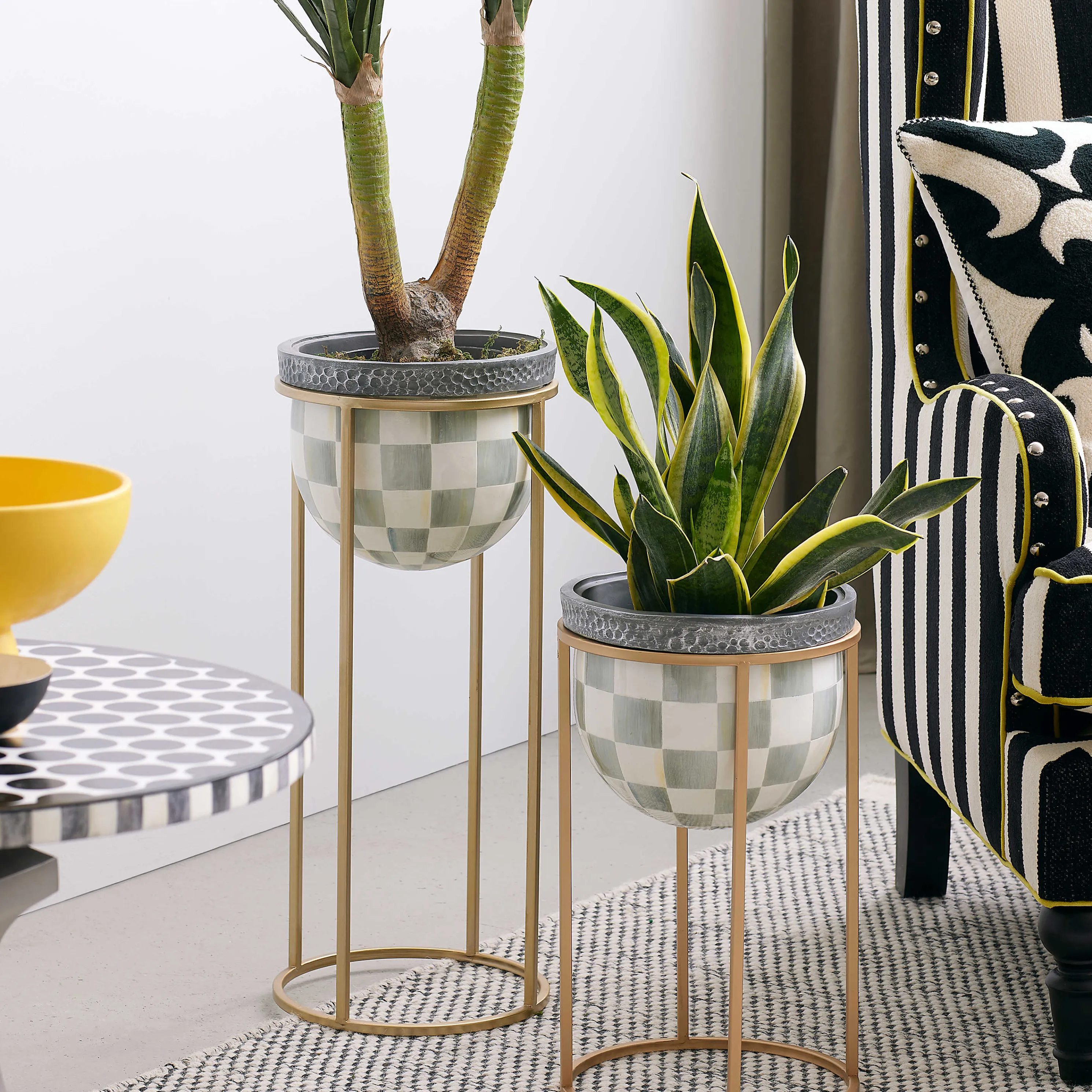 Sterling Check Plant Stand - Short