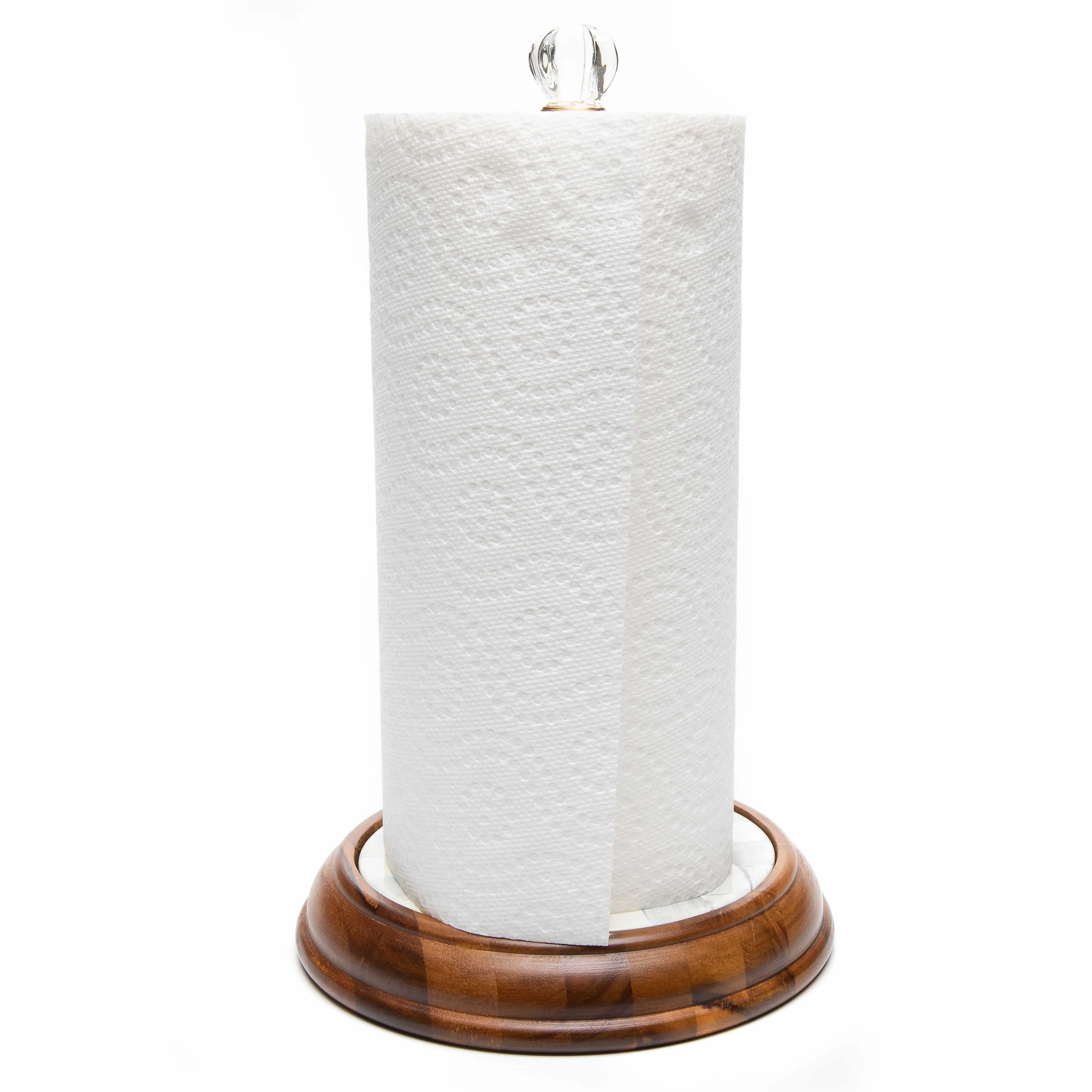 Sterling Check Wood Paper Towel Holder