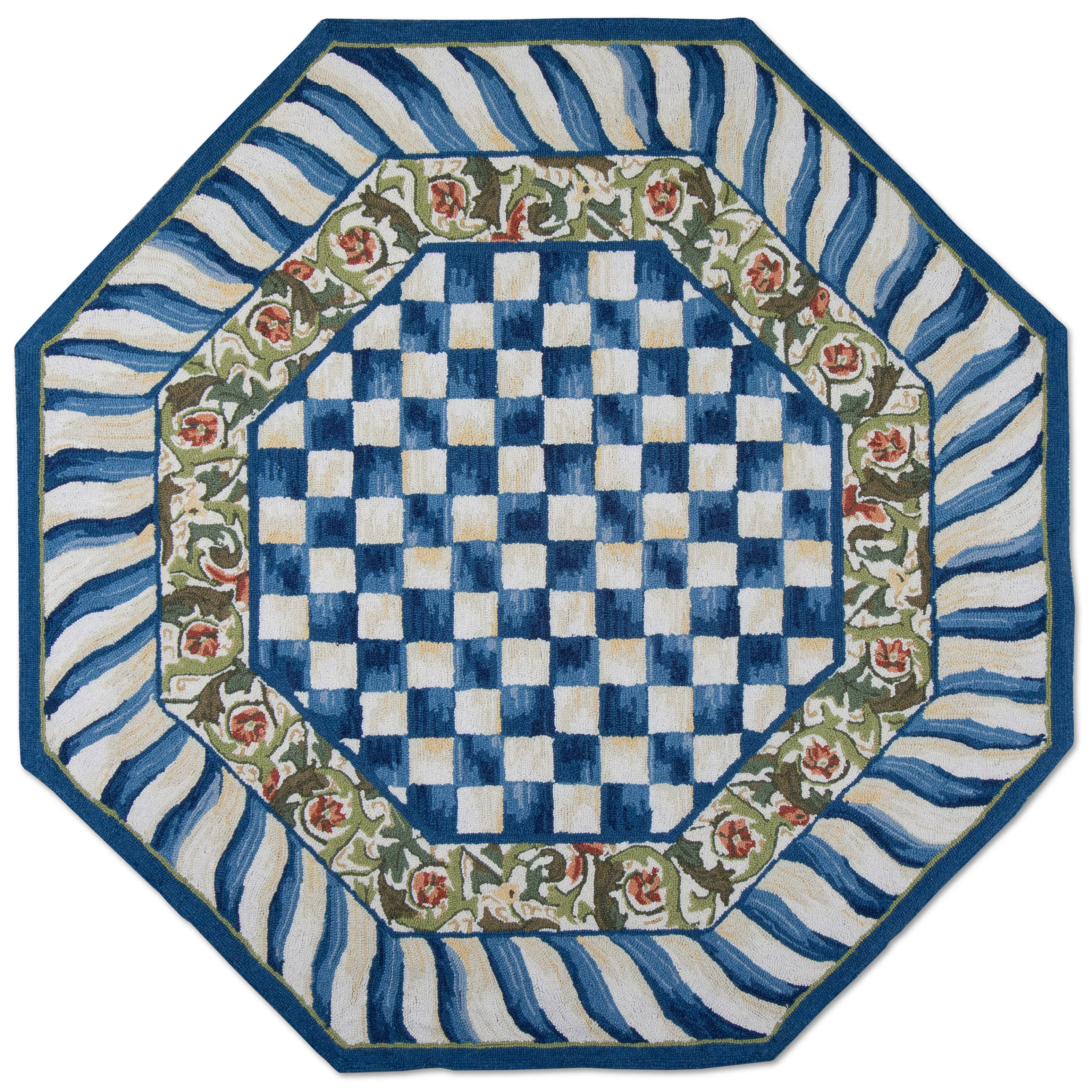 Truly Royal Check Rug - 6' Octagon