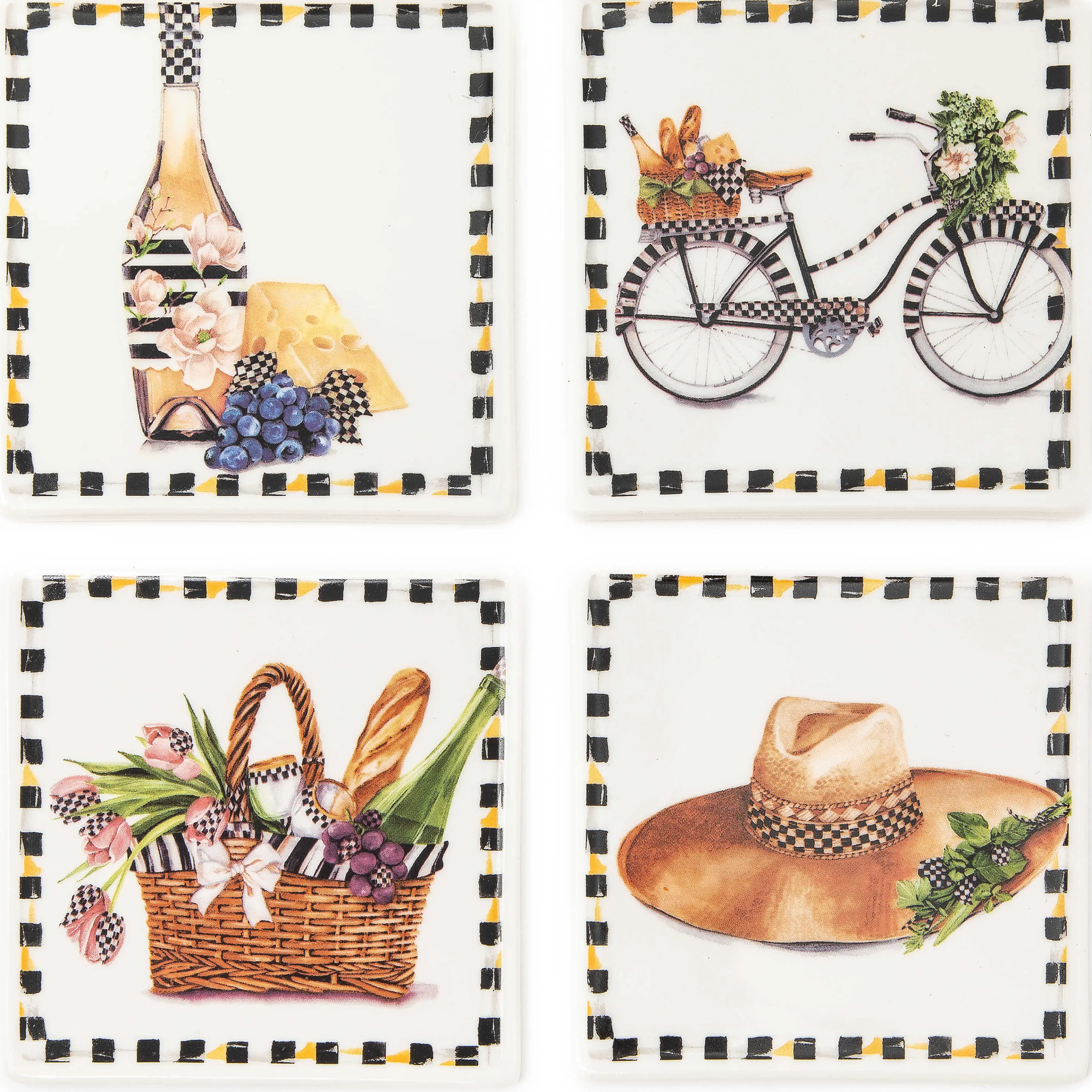 Vino Alfresco Coasters - Set Of 4