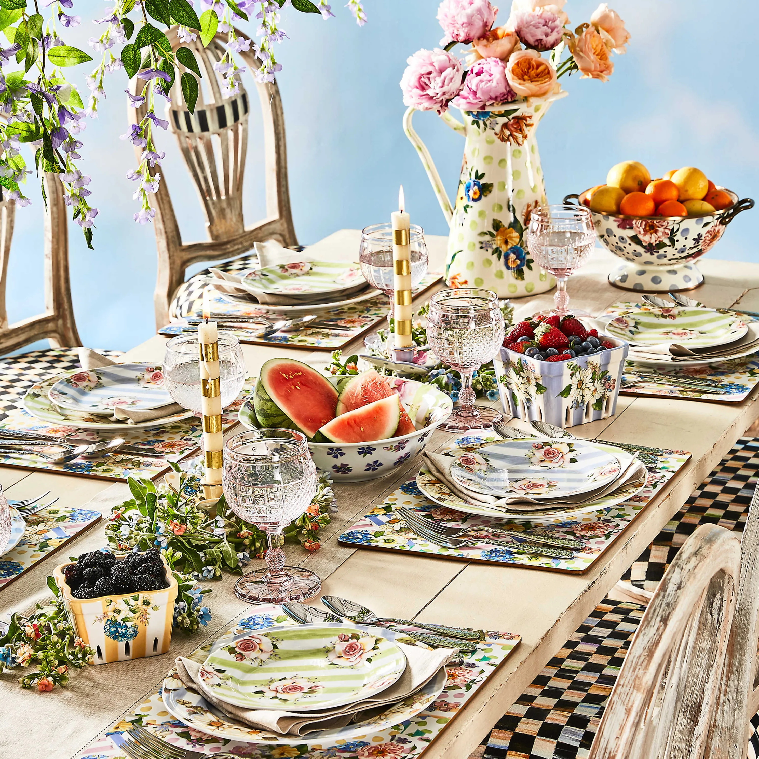 Wildflowers Dessert Plate - Green