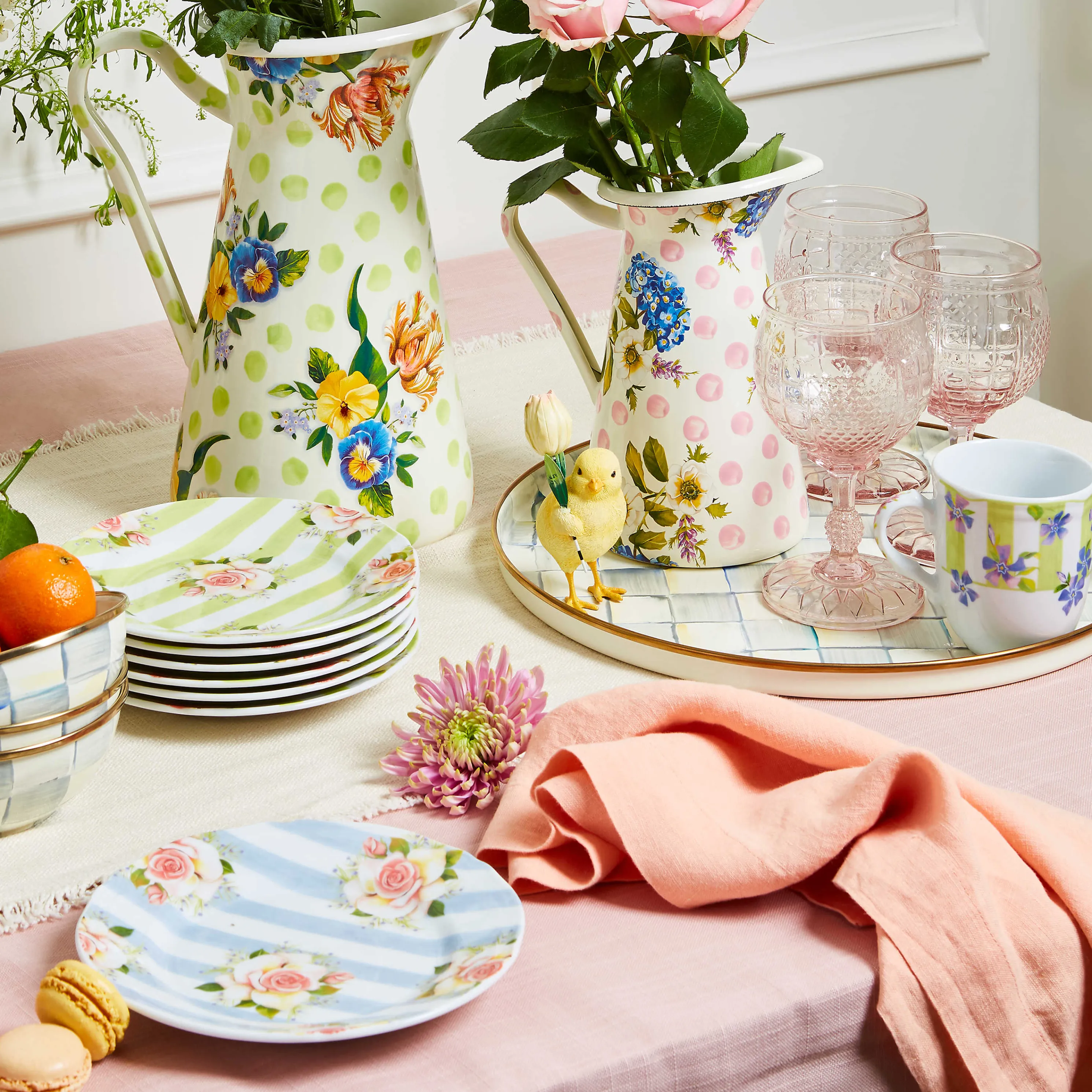 Wildflowers Dessert Plate - Green