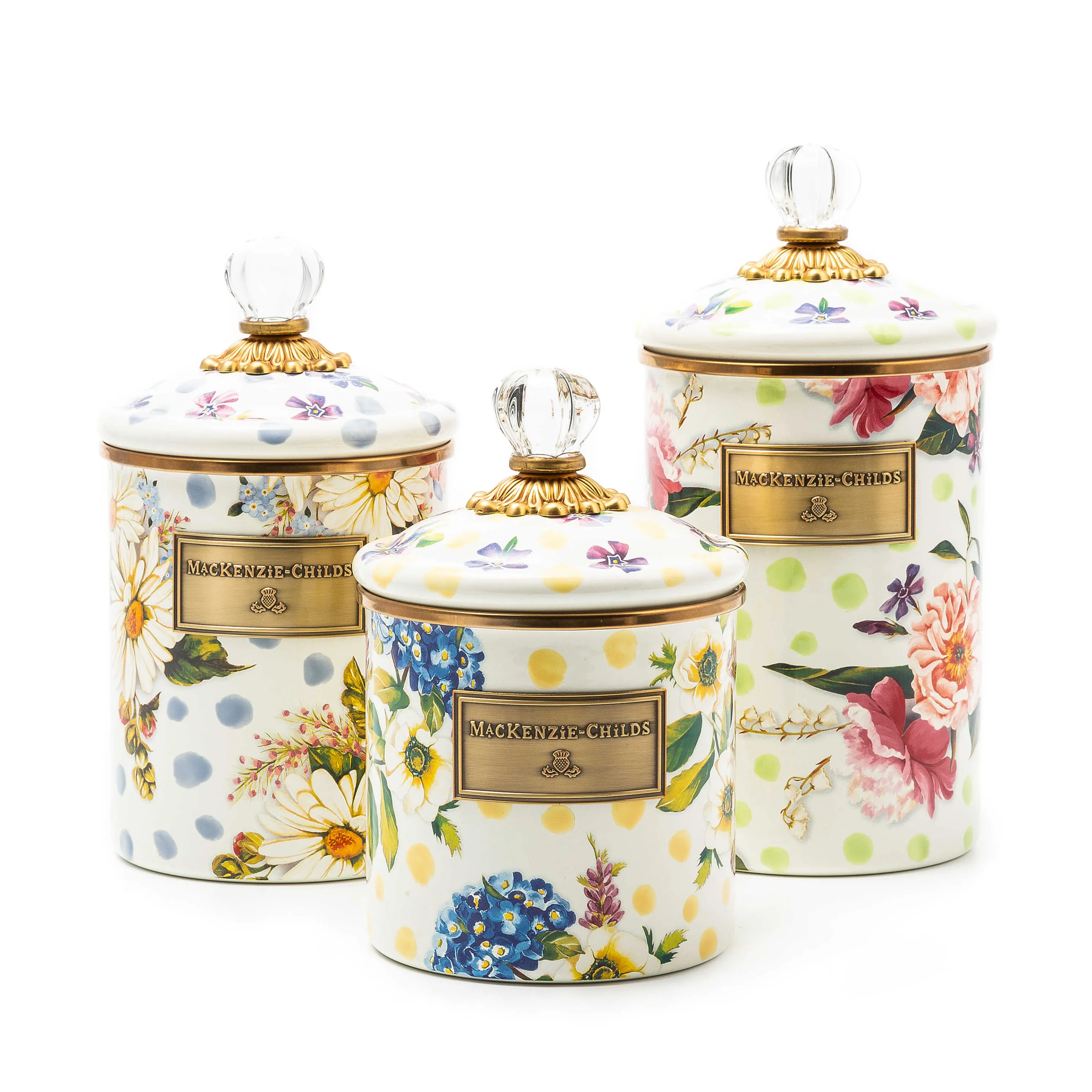 Wildflowers Enamel Small Canister - Yellow